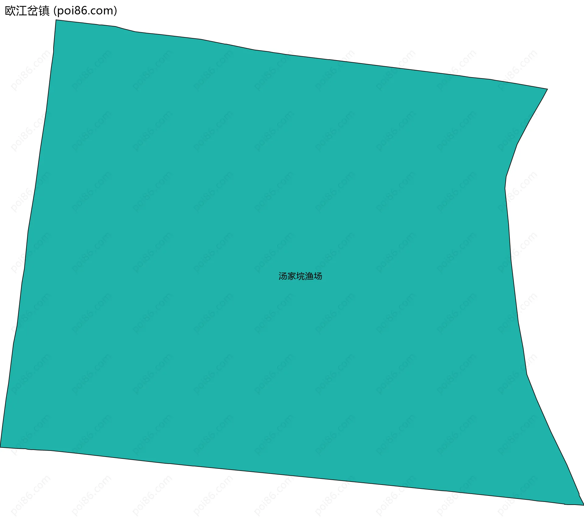 欧江岔镇边界地图(五级行政区划)