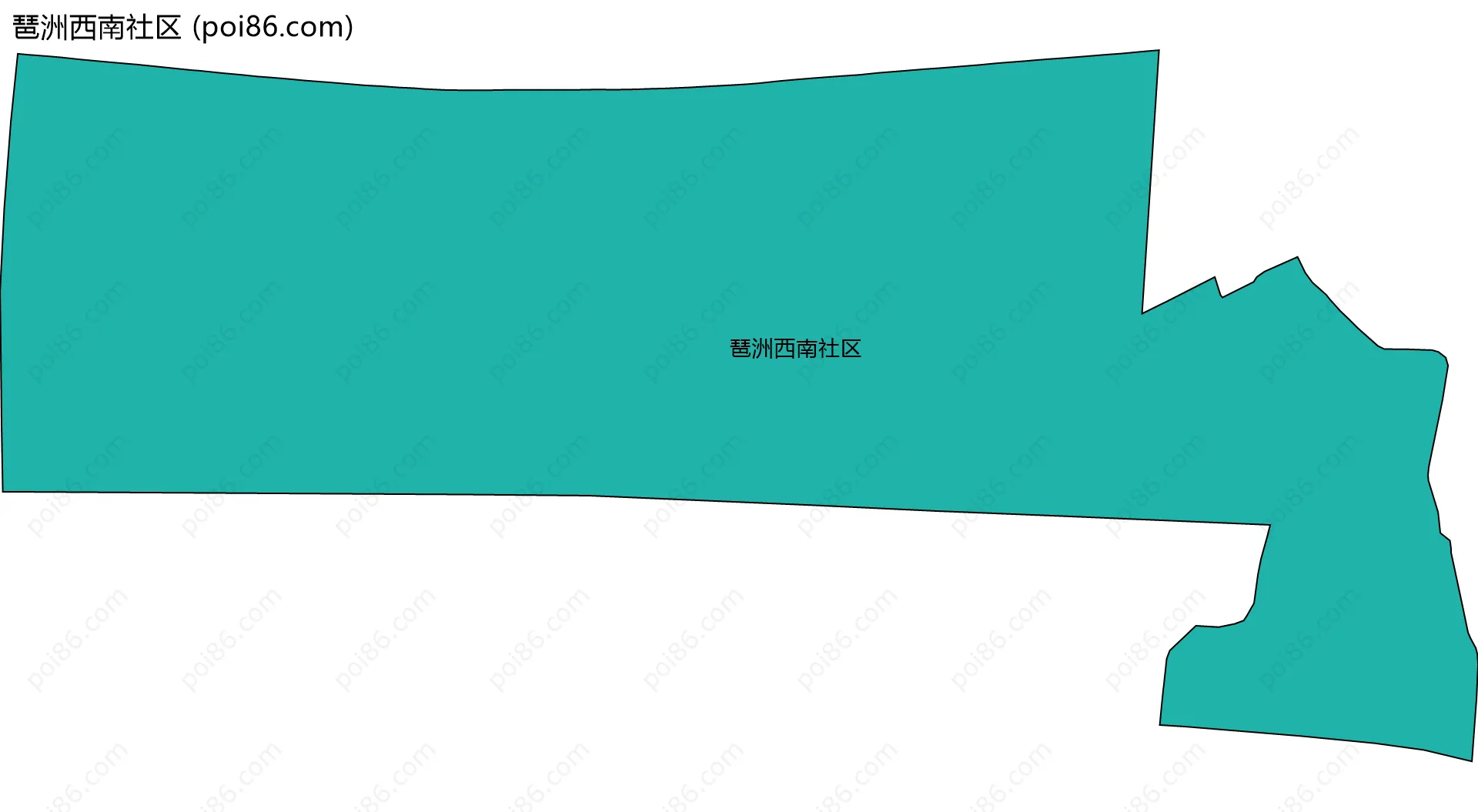 琶洲西南社区边界地图