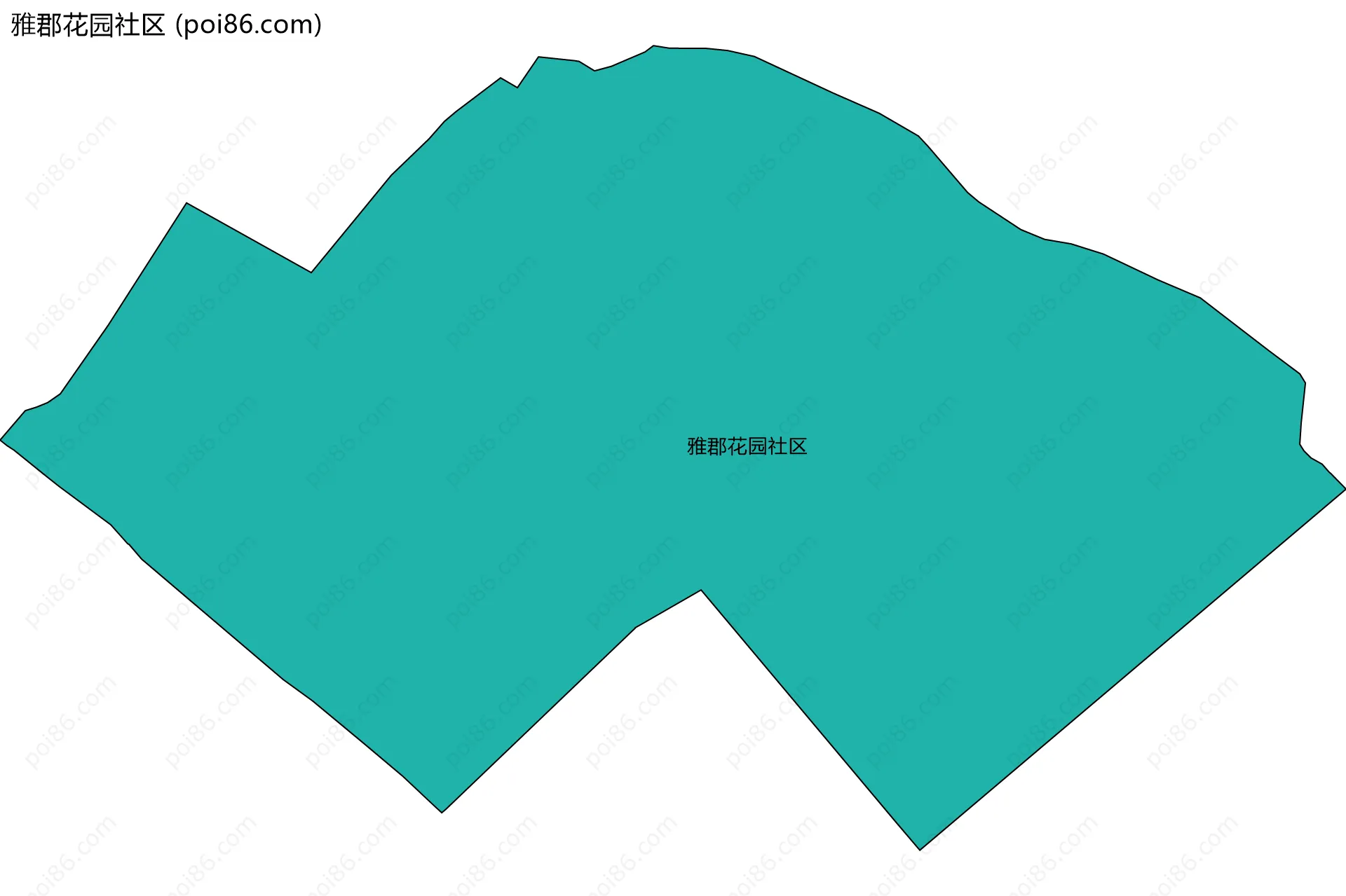 雅郡花园社区边界地图