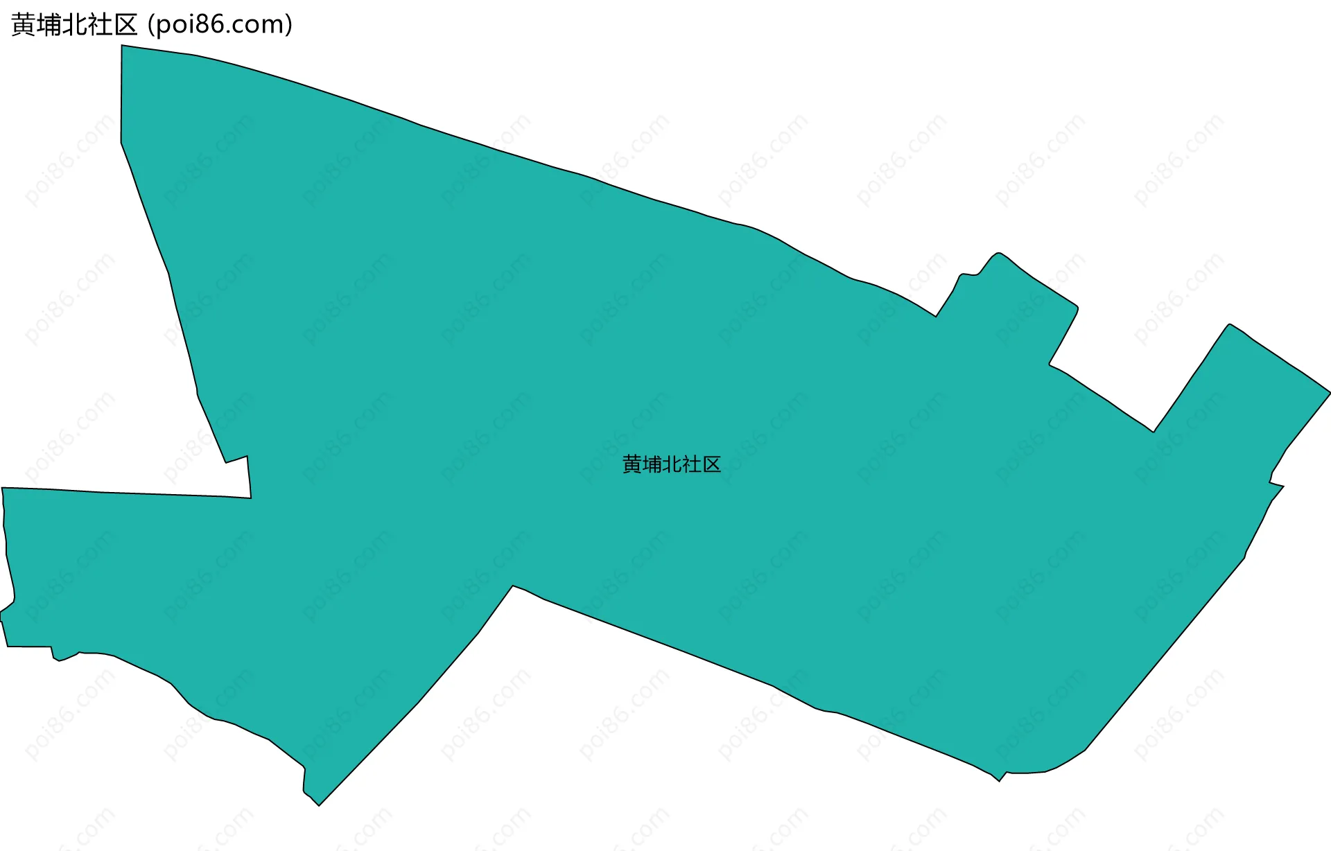 黄埔北社区边界地图