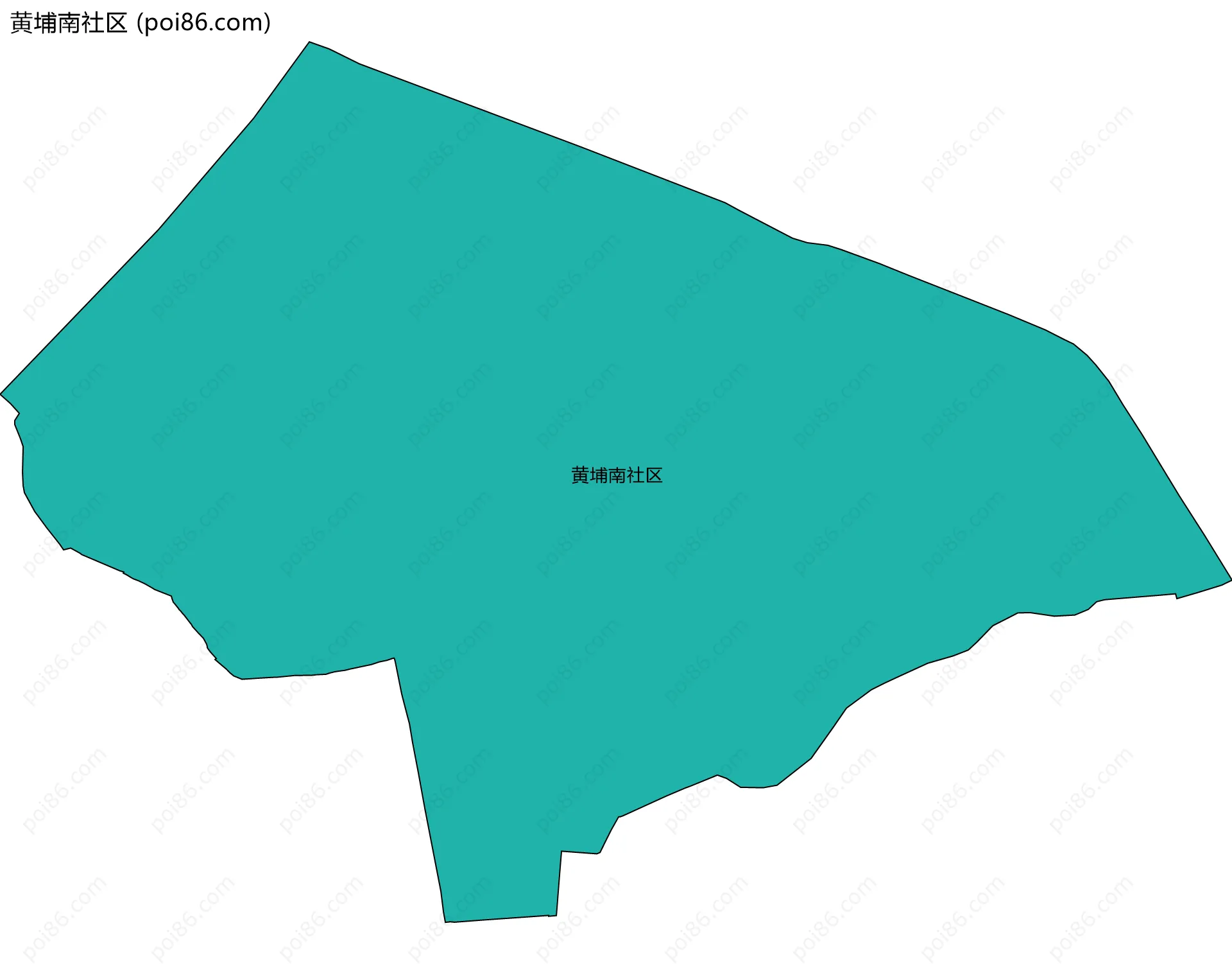 黄埔南社区边界地图