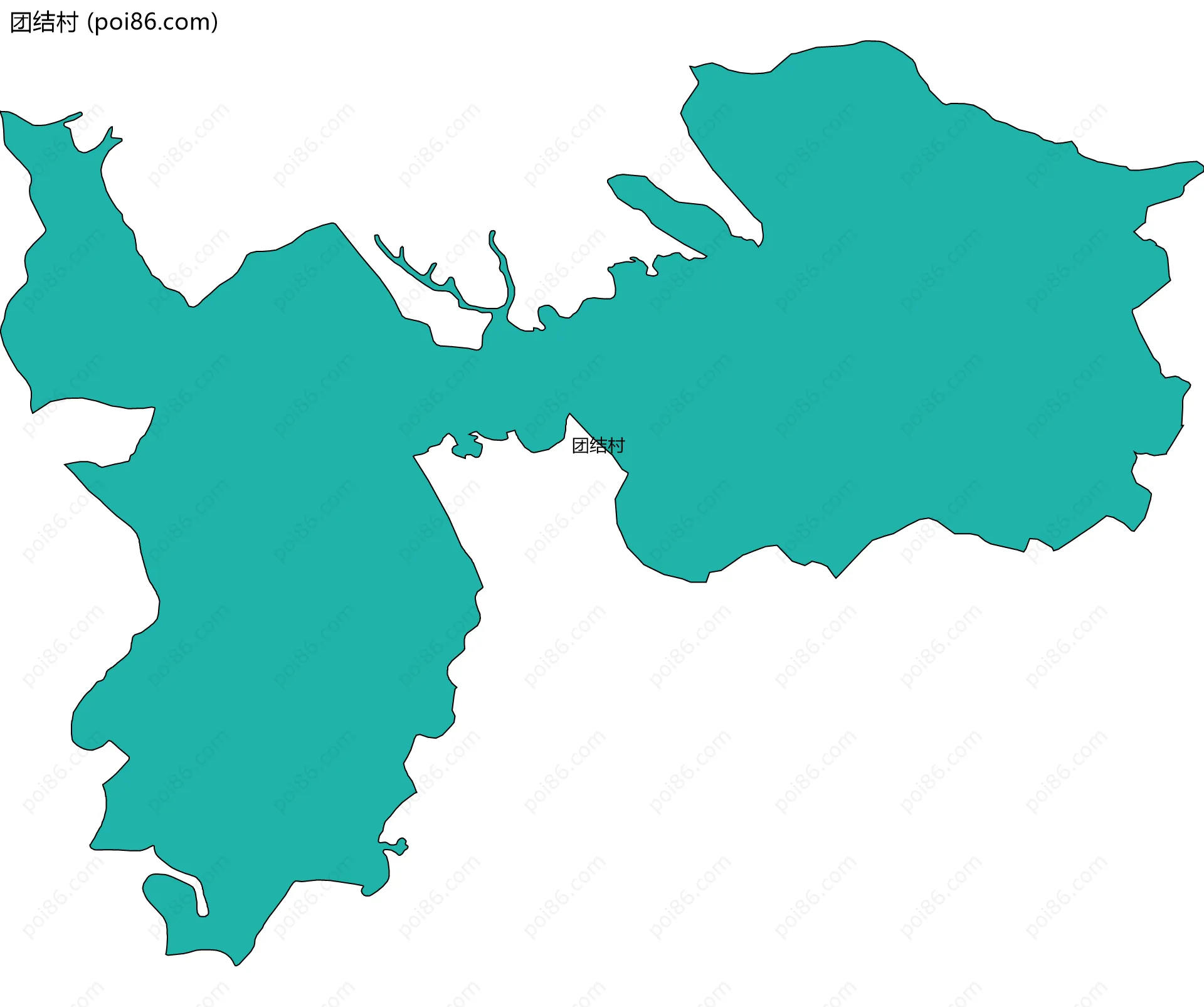 团结村边界地图