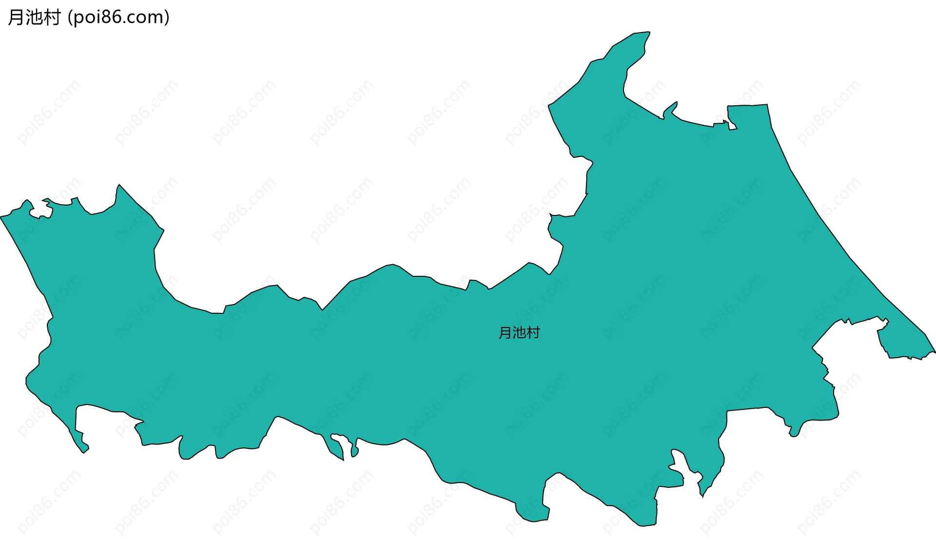 月池村边界地图