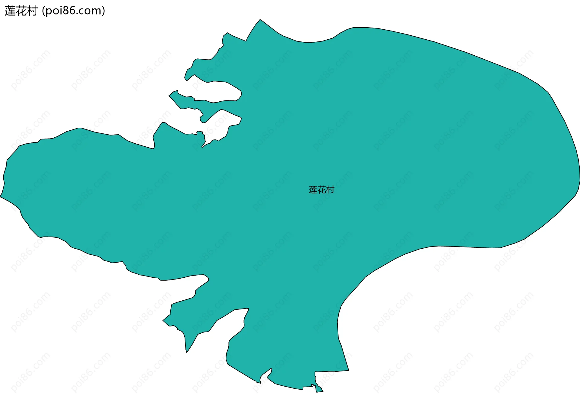 莲花村边界地图