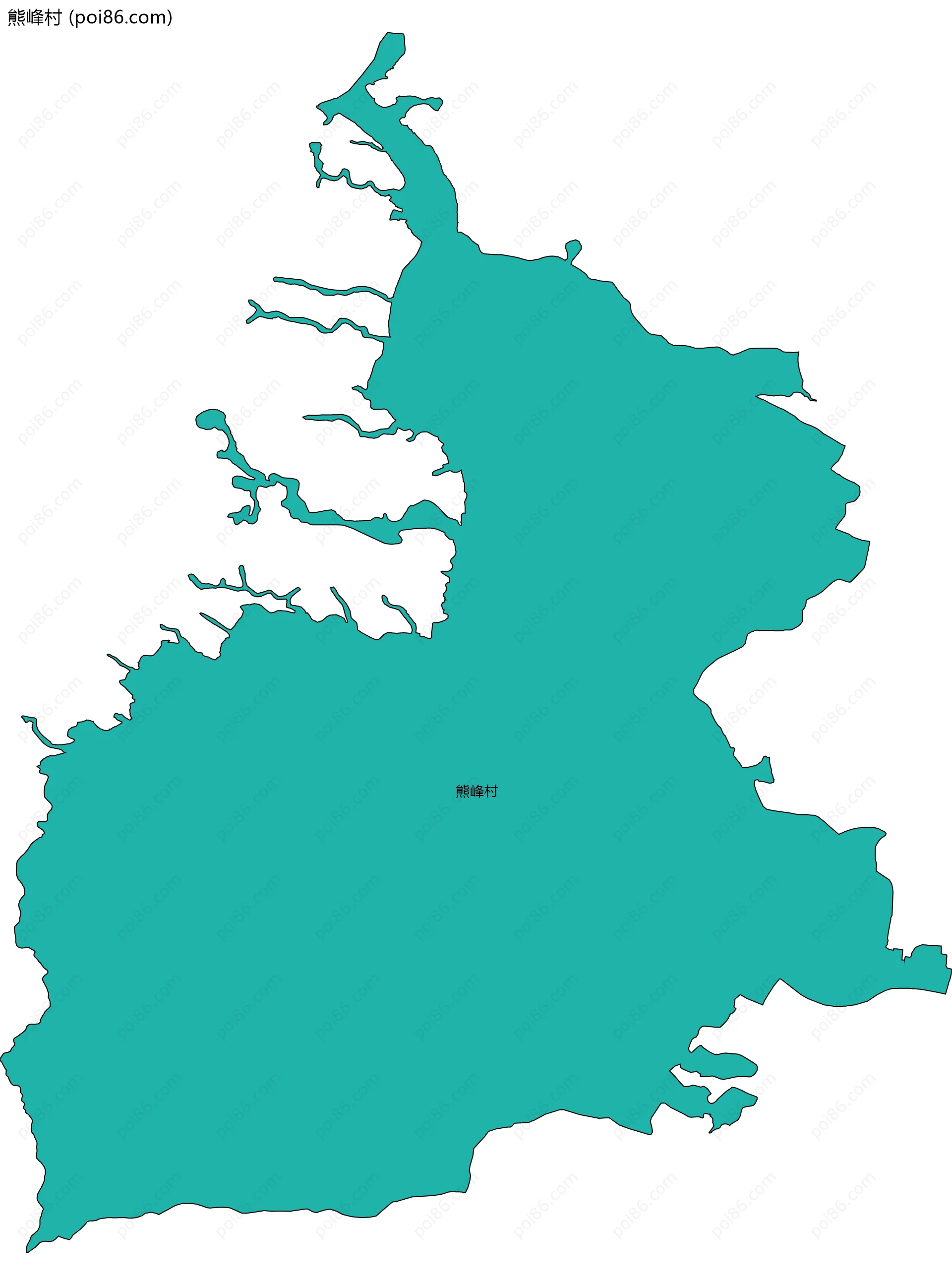 熊峰村边界地图