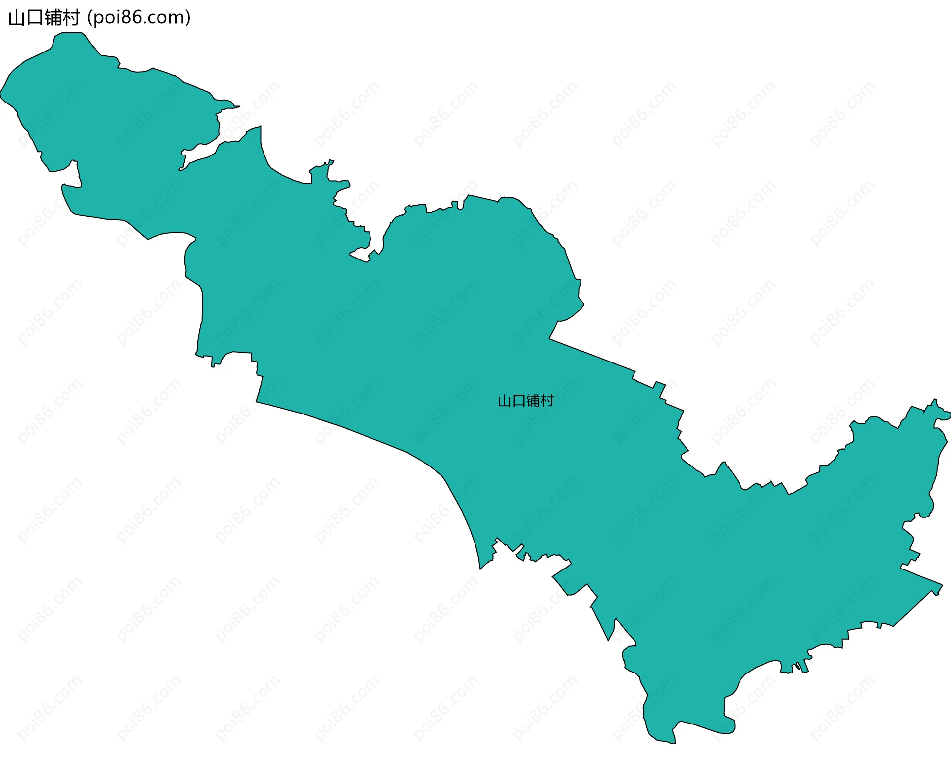 山口铺村边界地图
