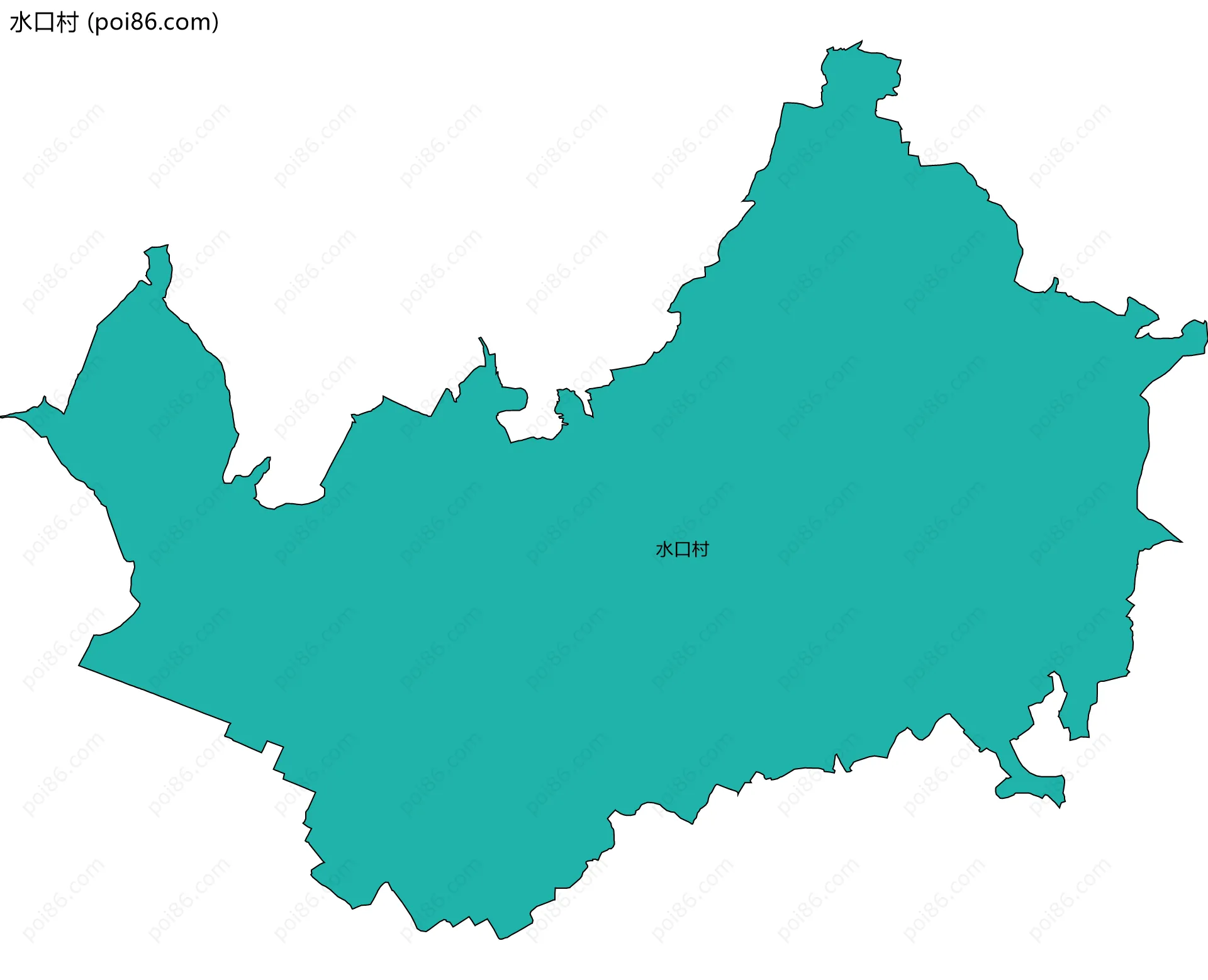 水口村边界地图