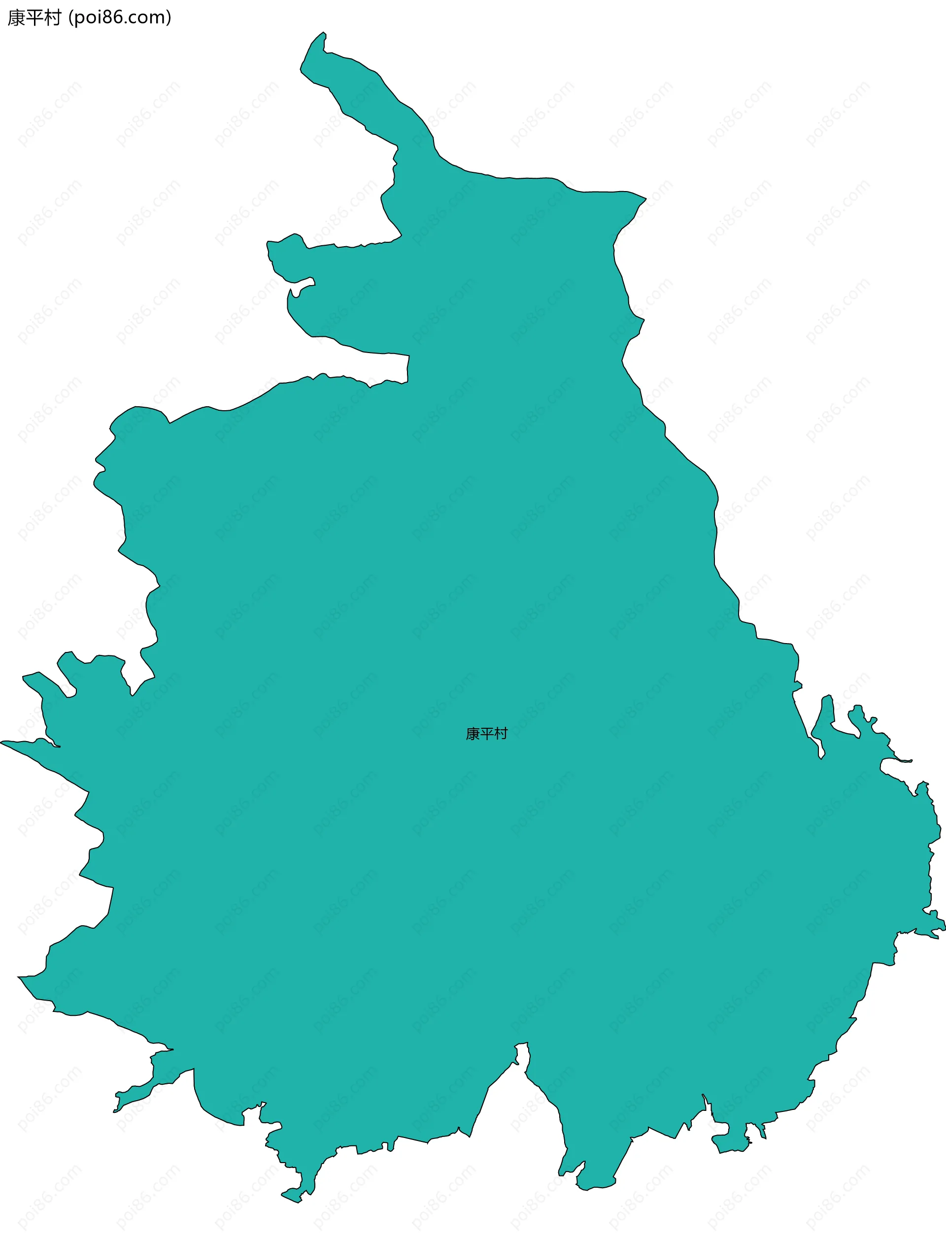 康平村边界地图