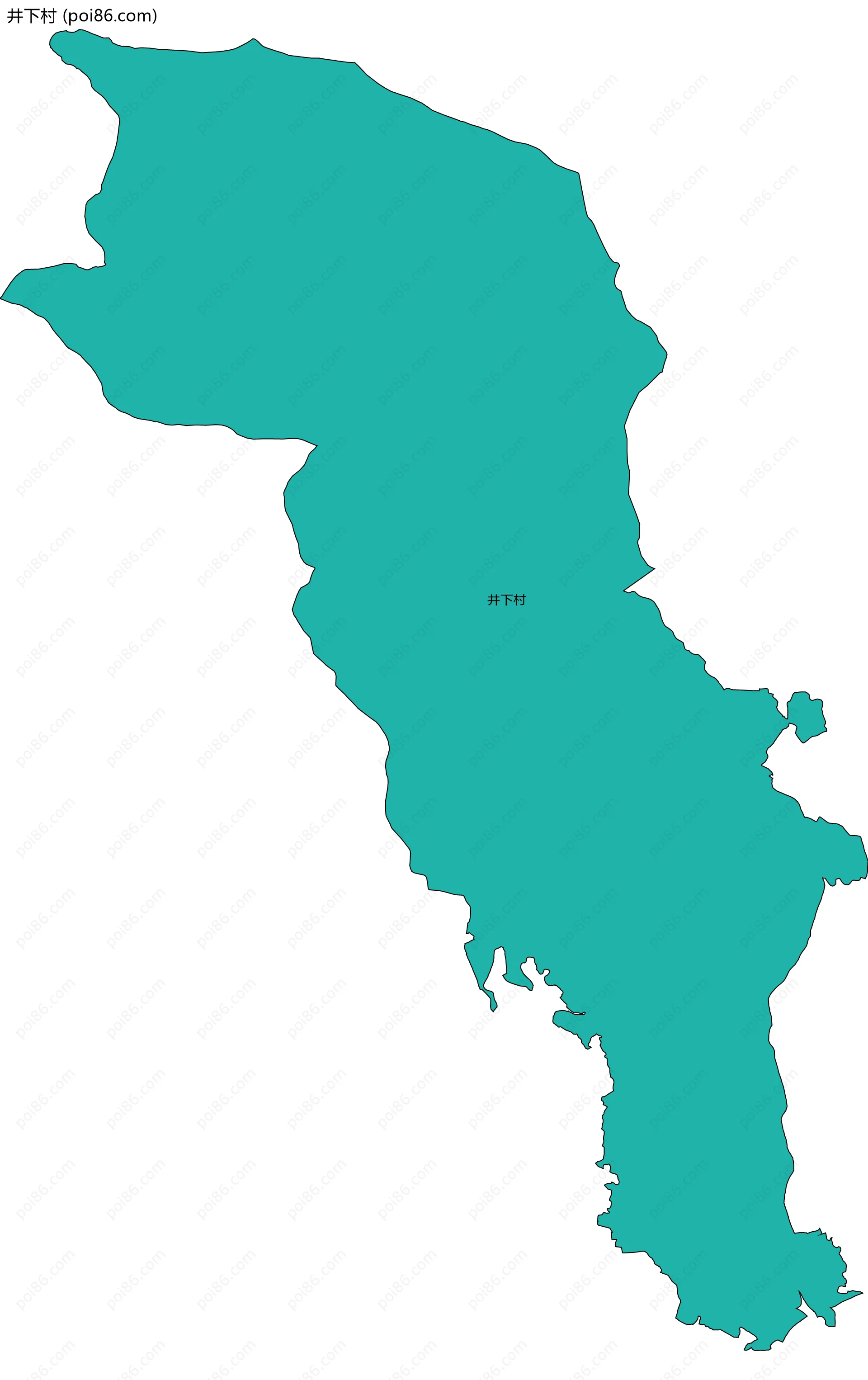 井下村边界地图