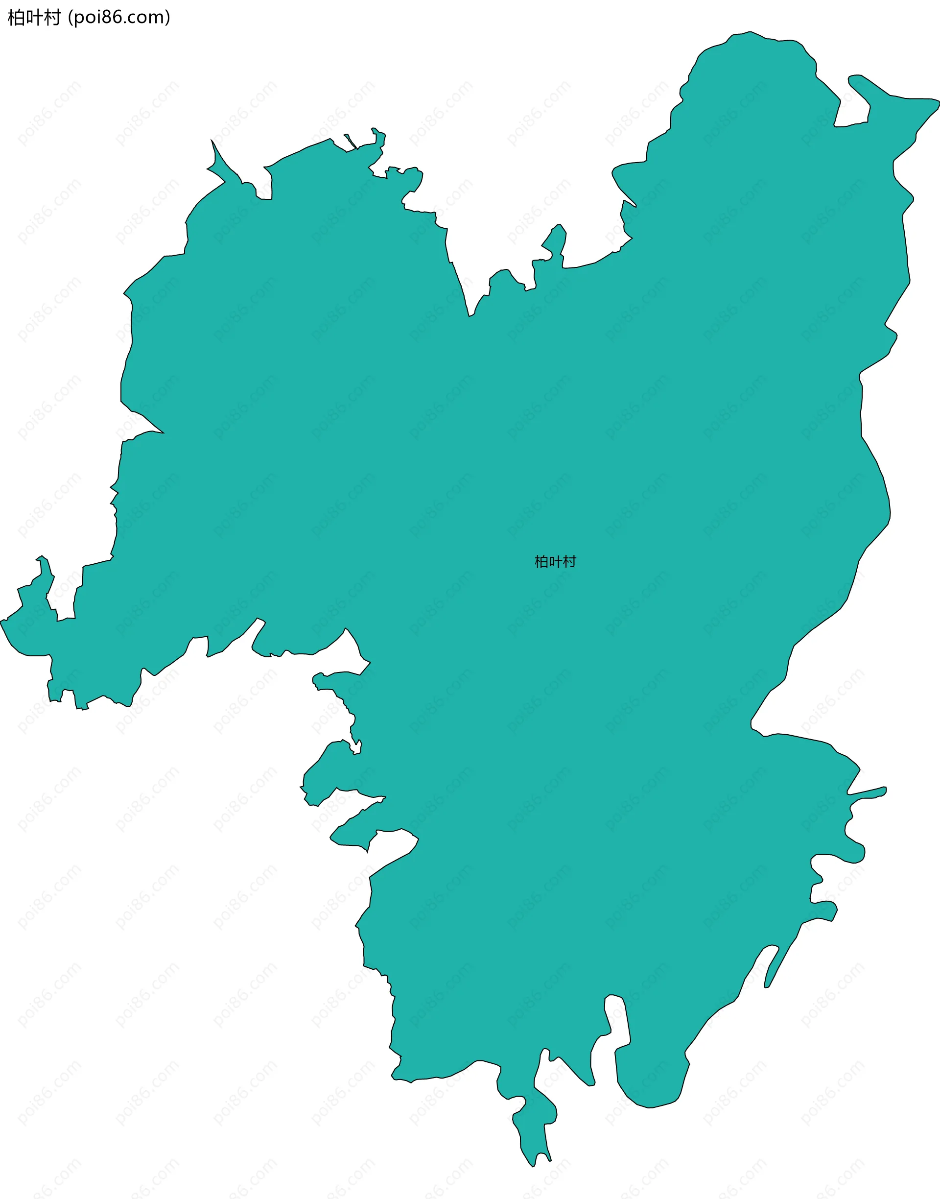 柏叶村边界地图