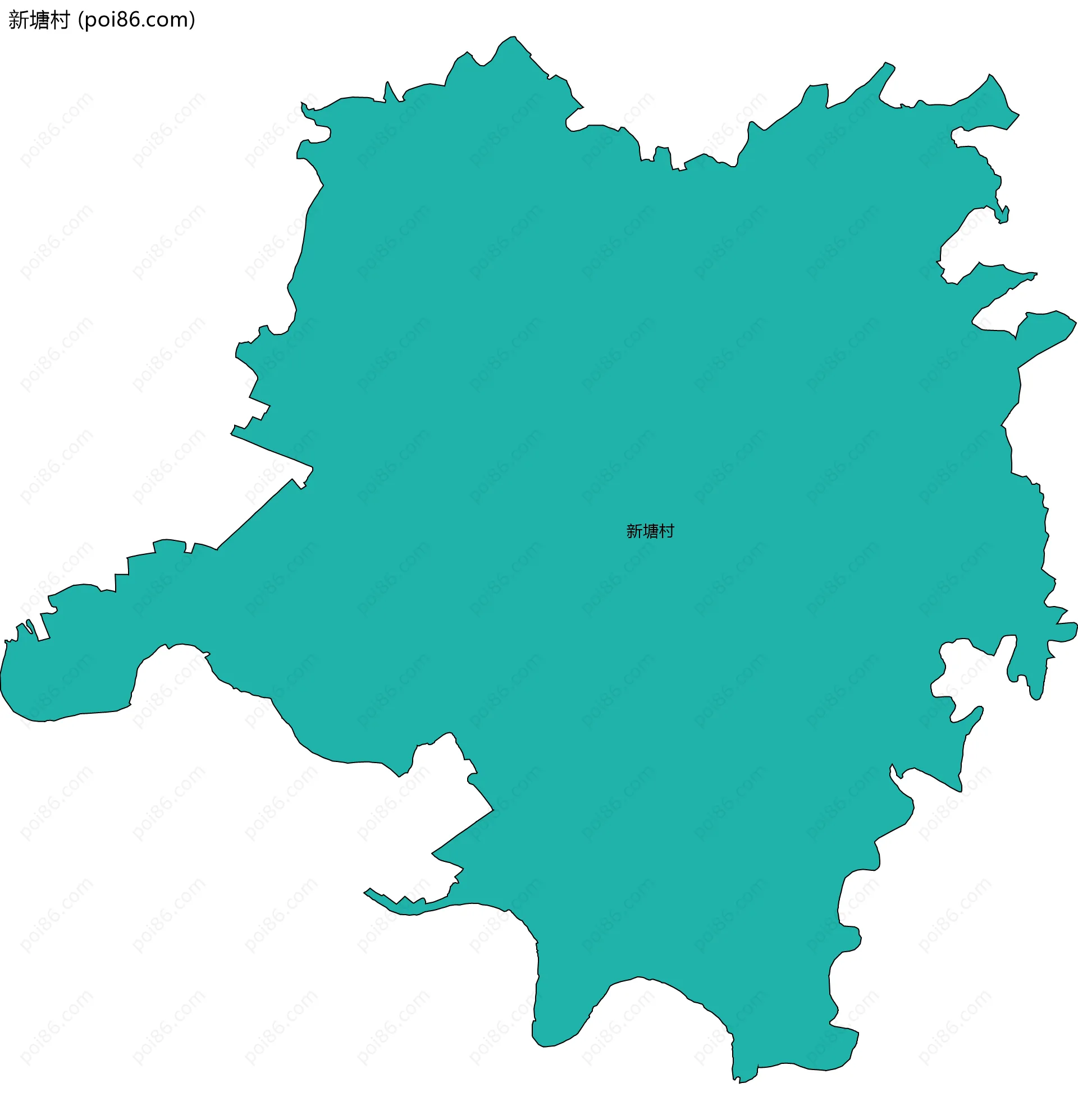 新塘村边界地图