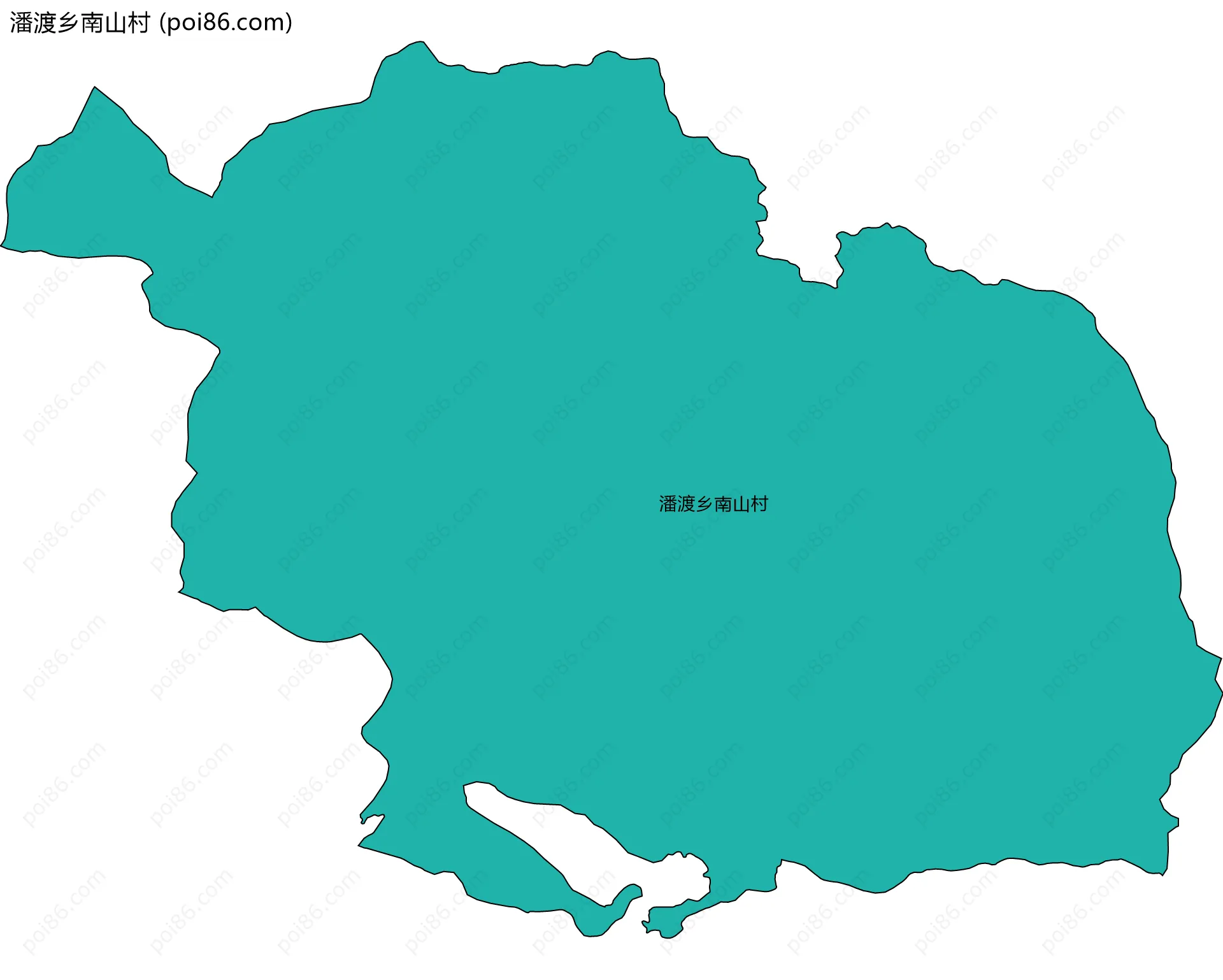 潘渡乡南山村边界地图