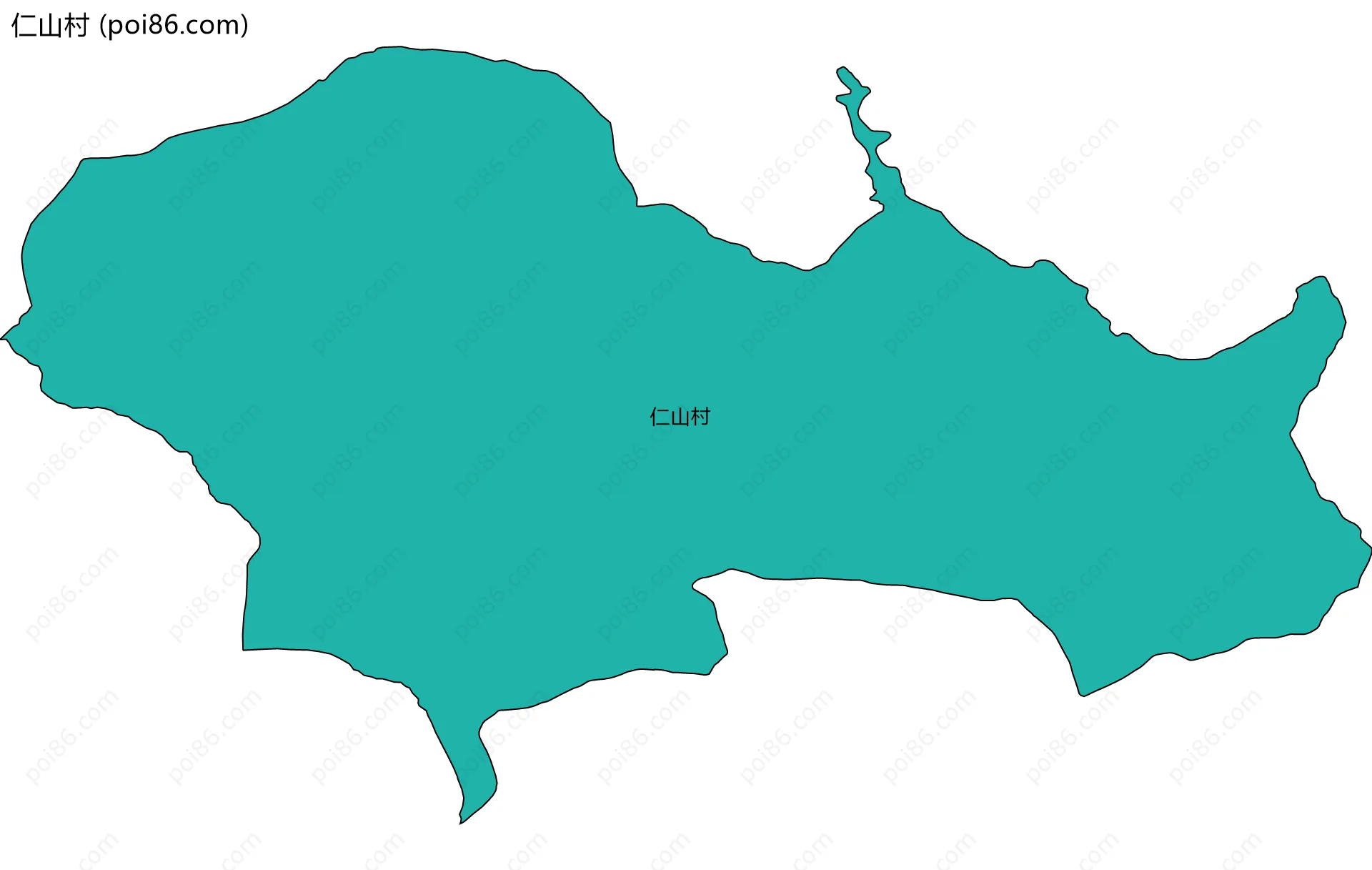 仁山村边界地图