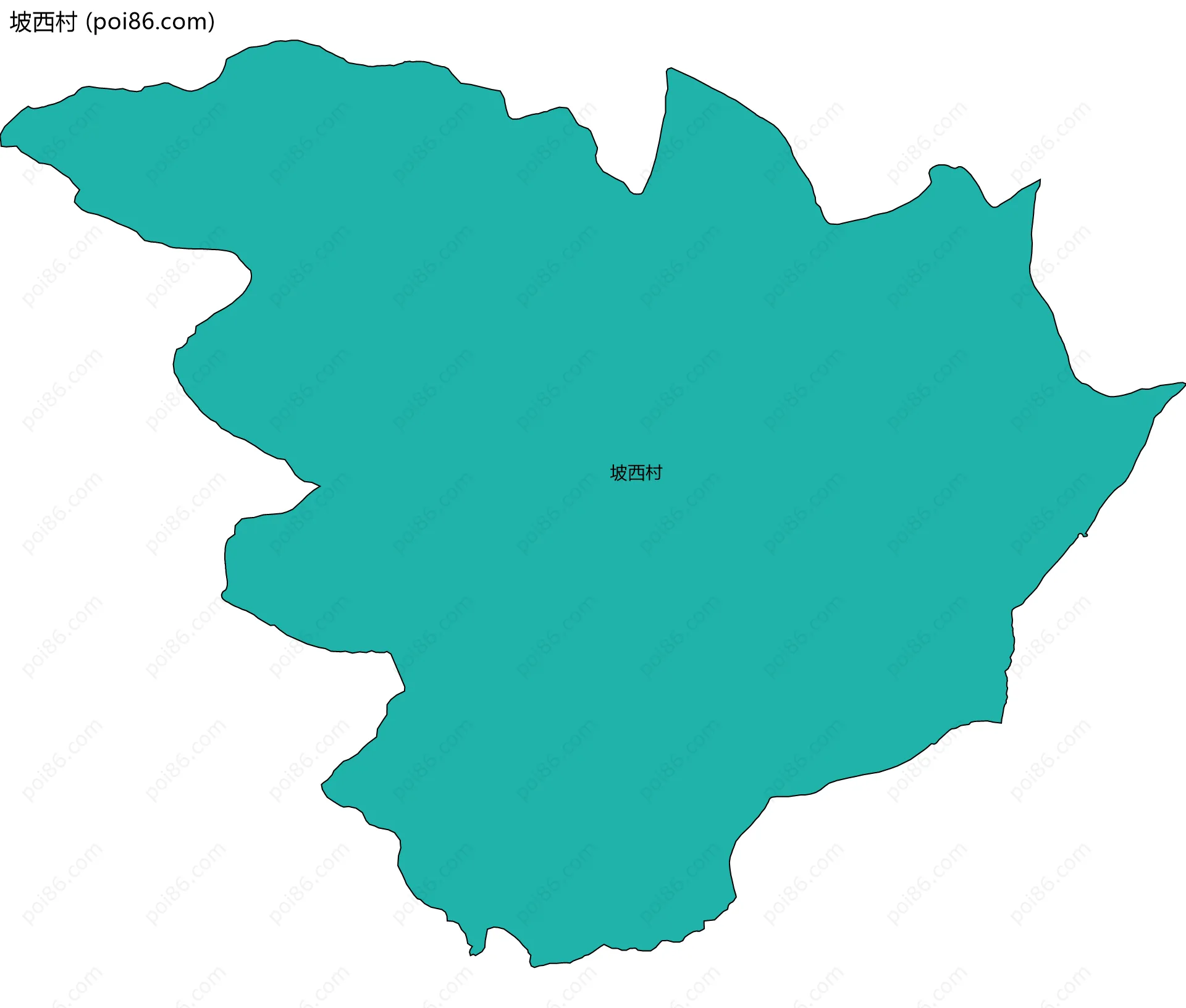 坡西村边界地图