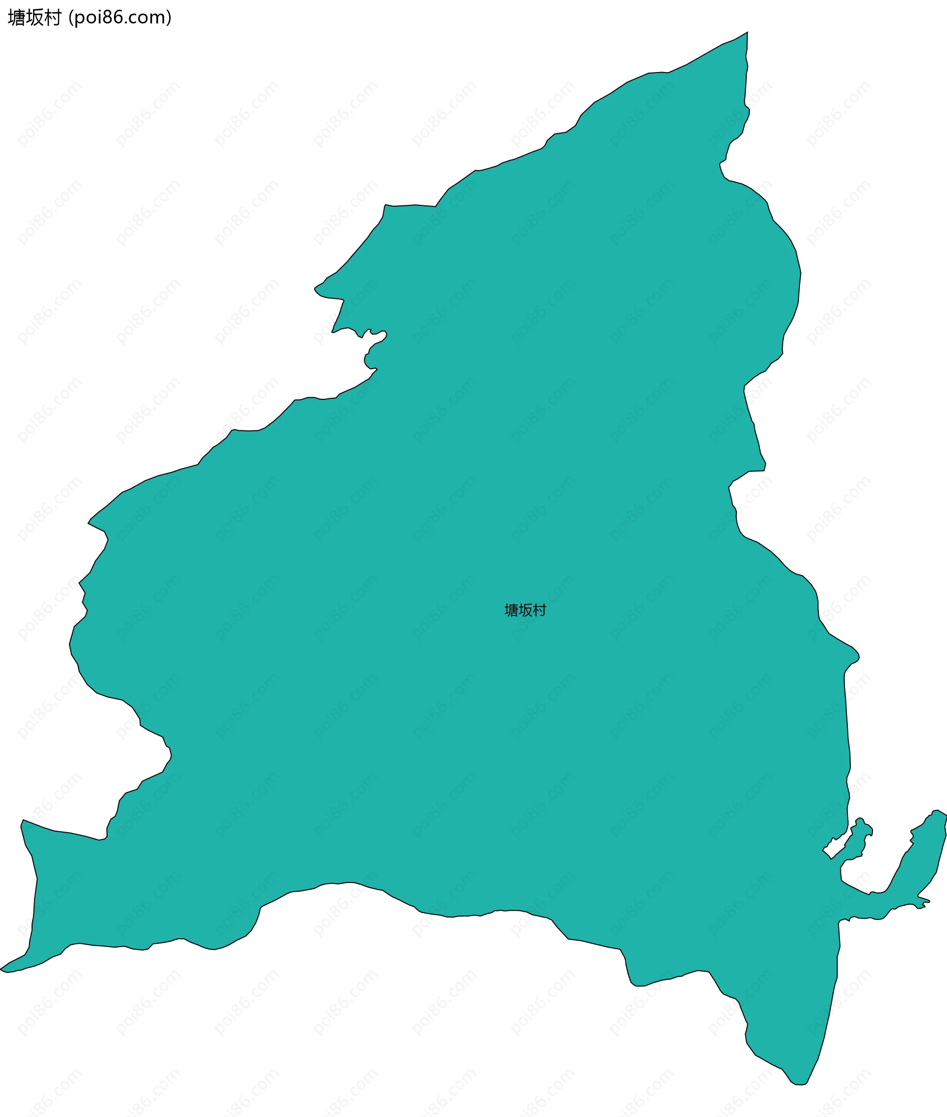 塘坂村边界地图