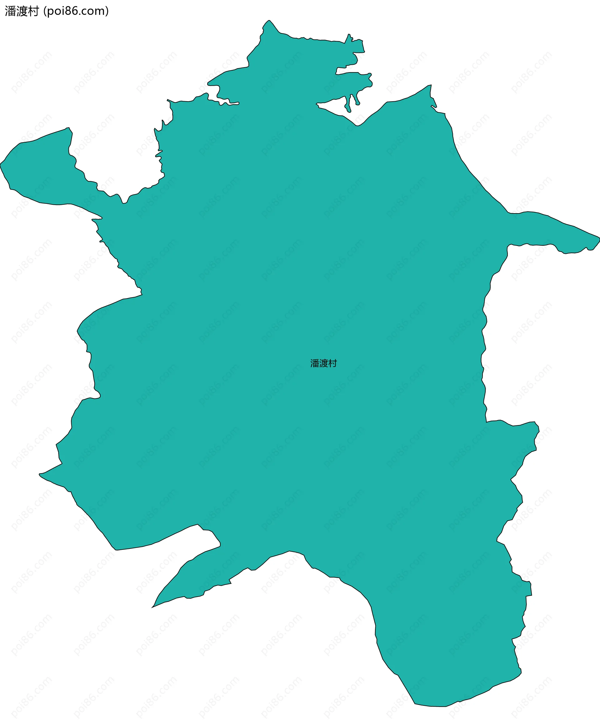 潘渡村边界地图