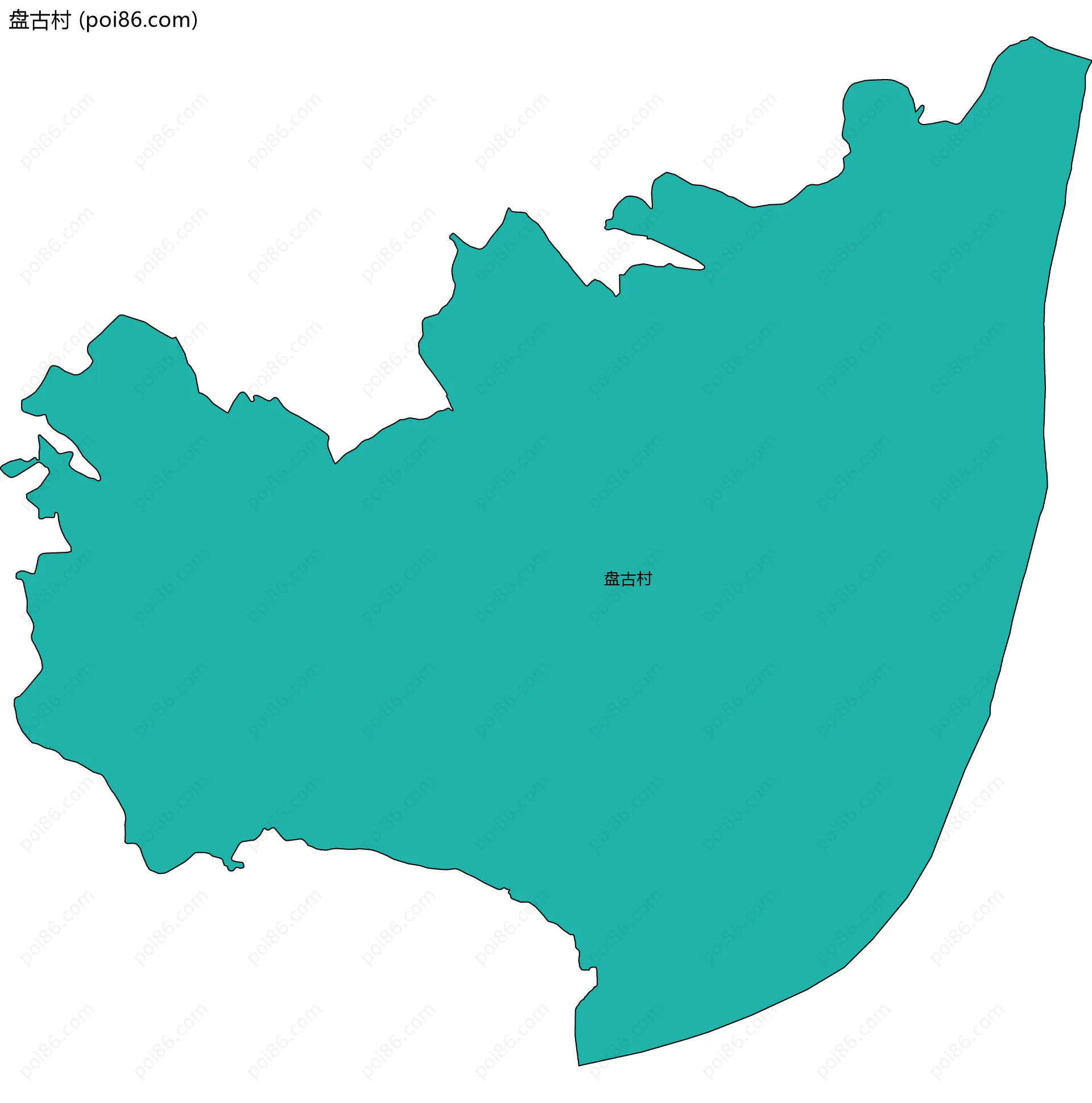 盘古村边界地图