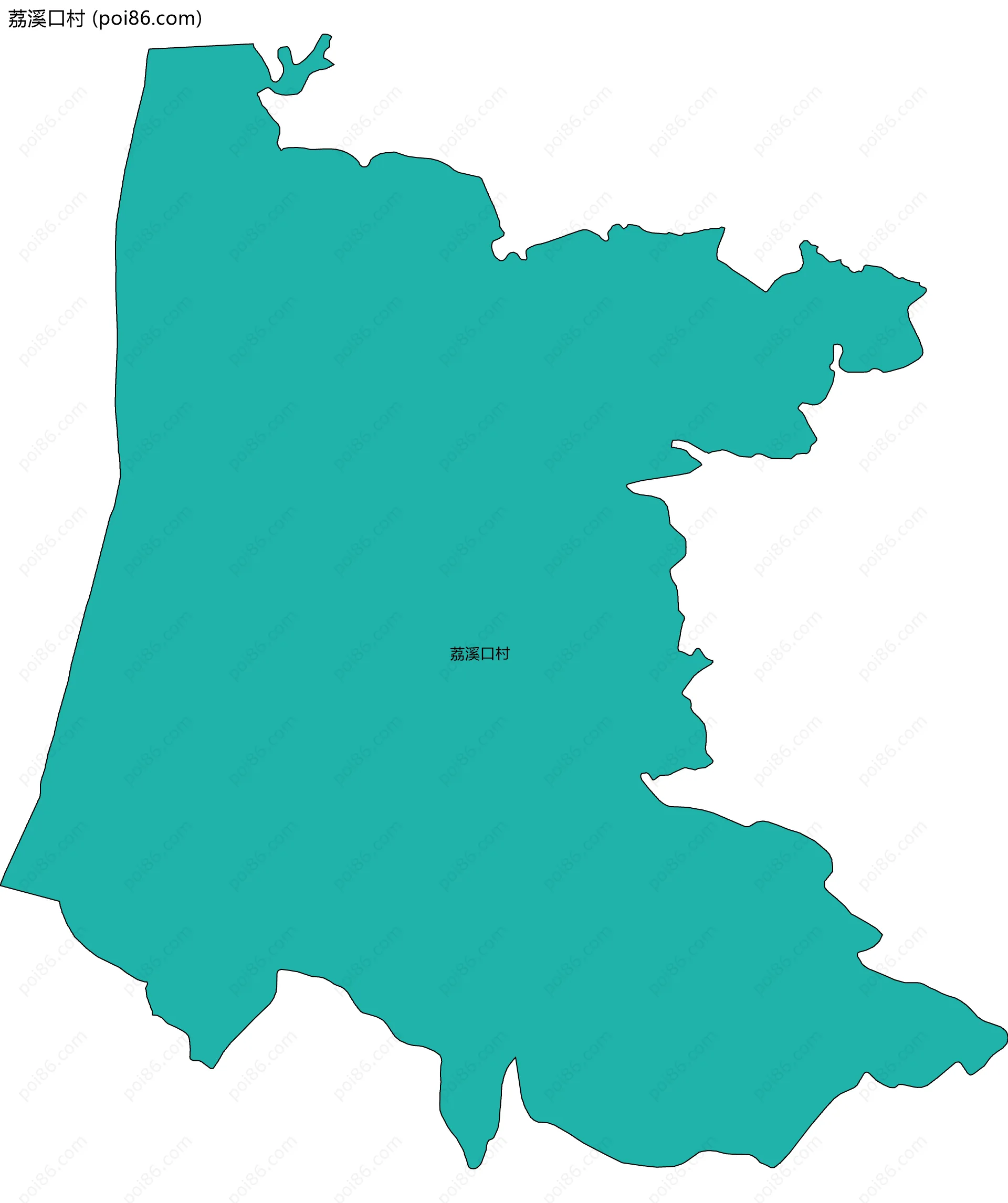 荔溪口村边界地图