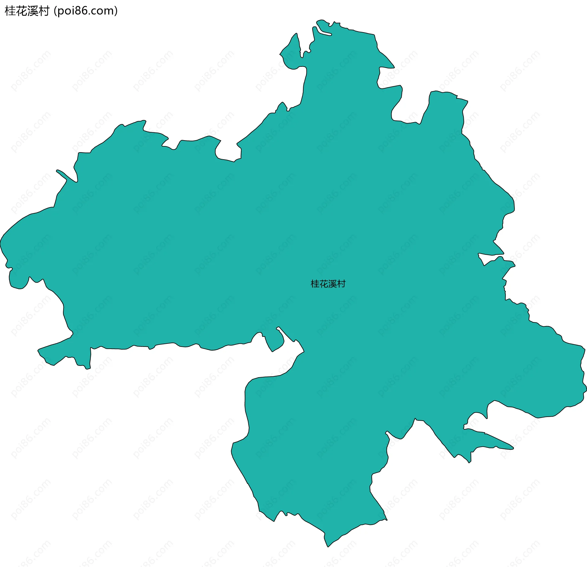 桂花溪村边界地图