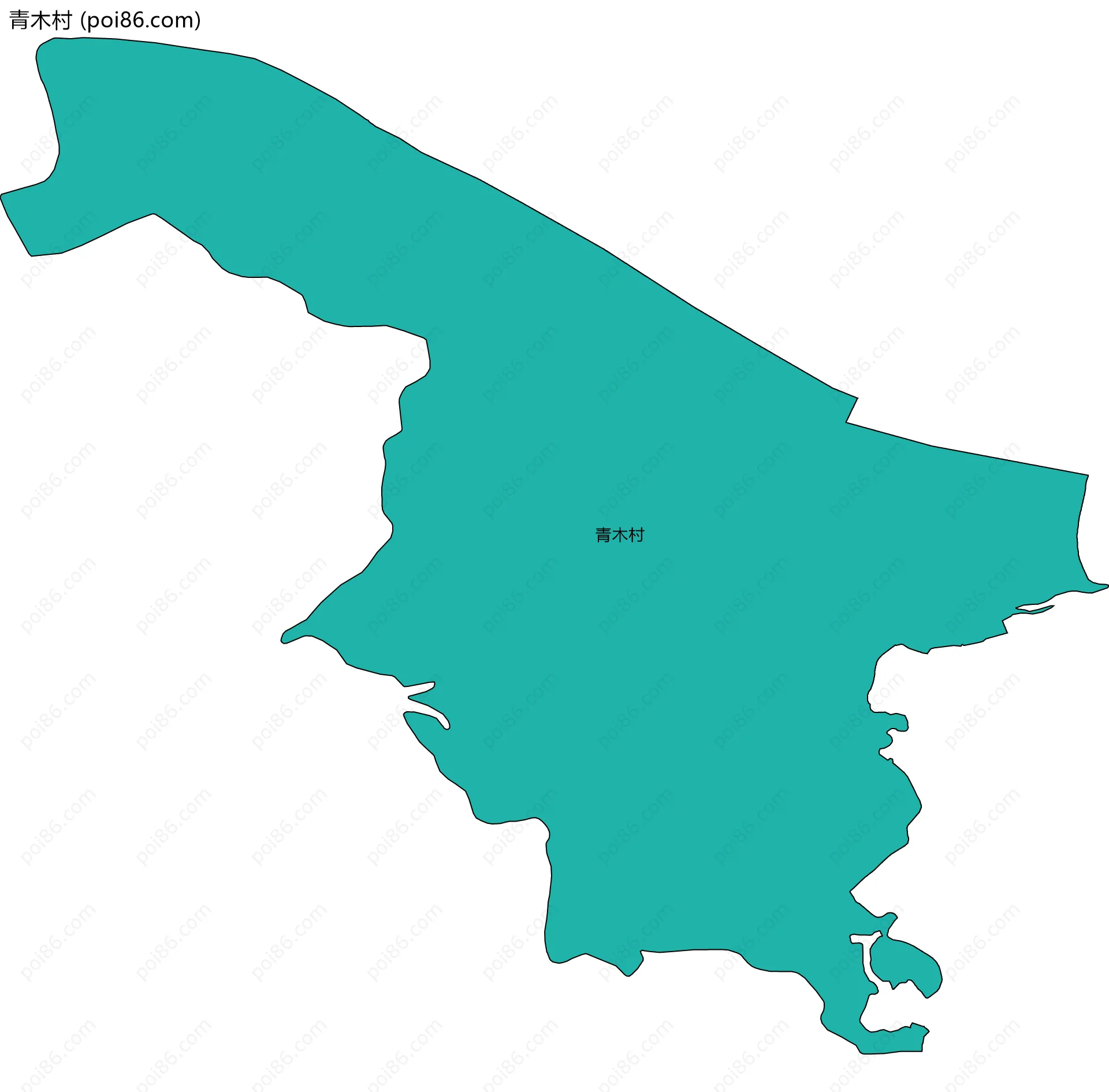 青木村边界地图
