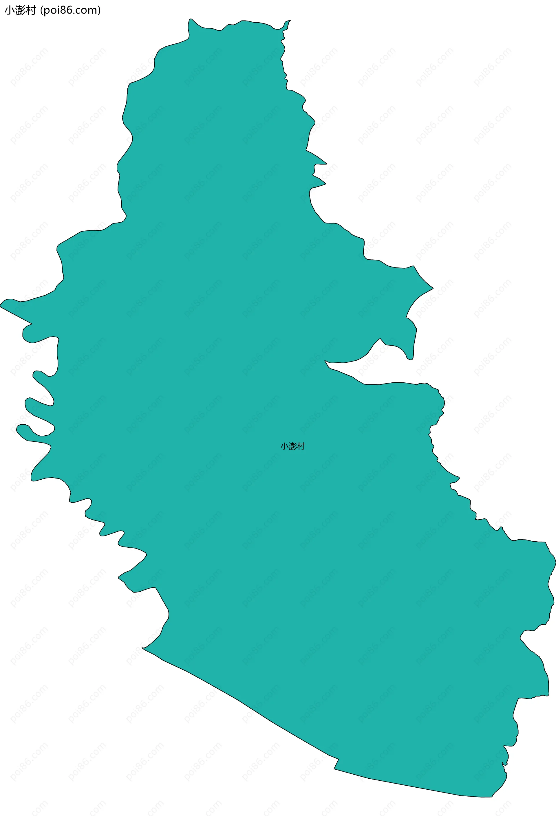 小澎村边界地图