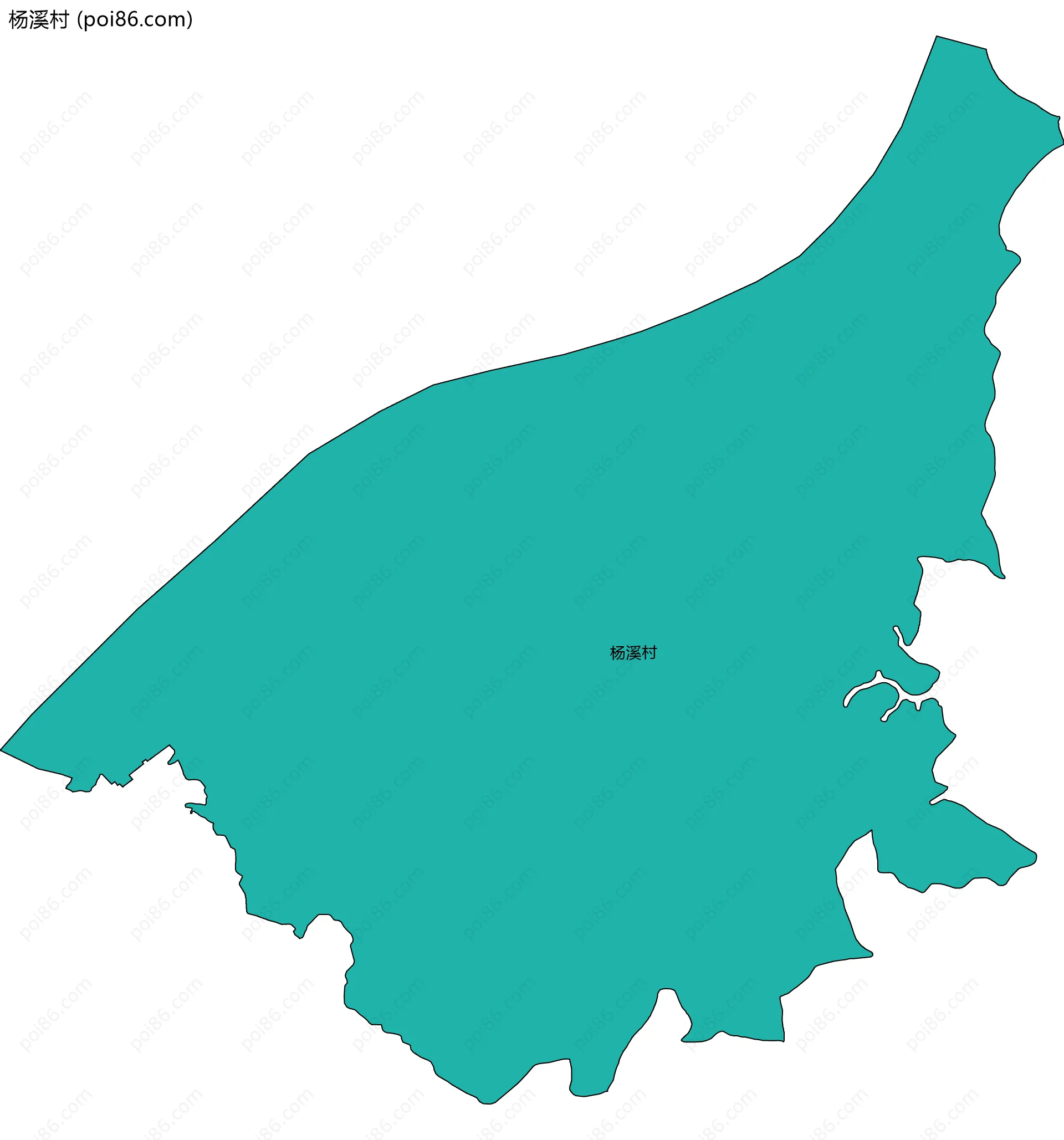 杨溪村边界地图