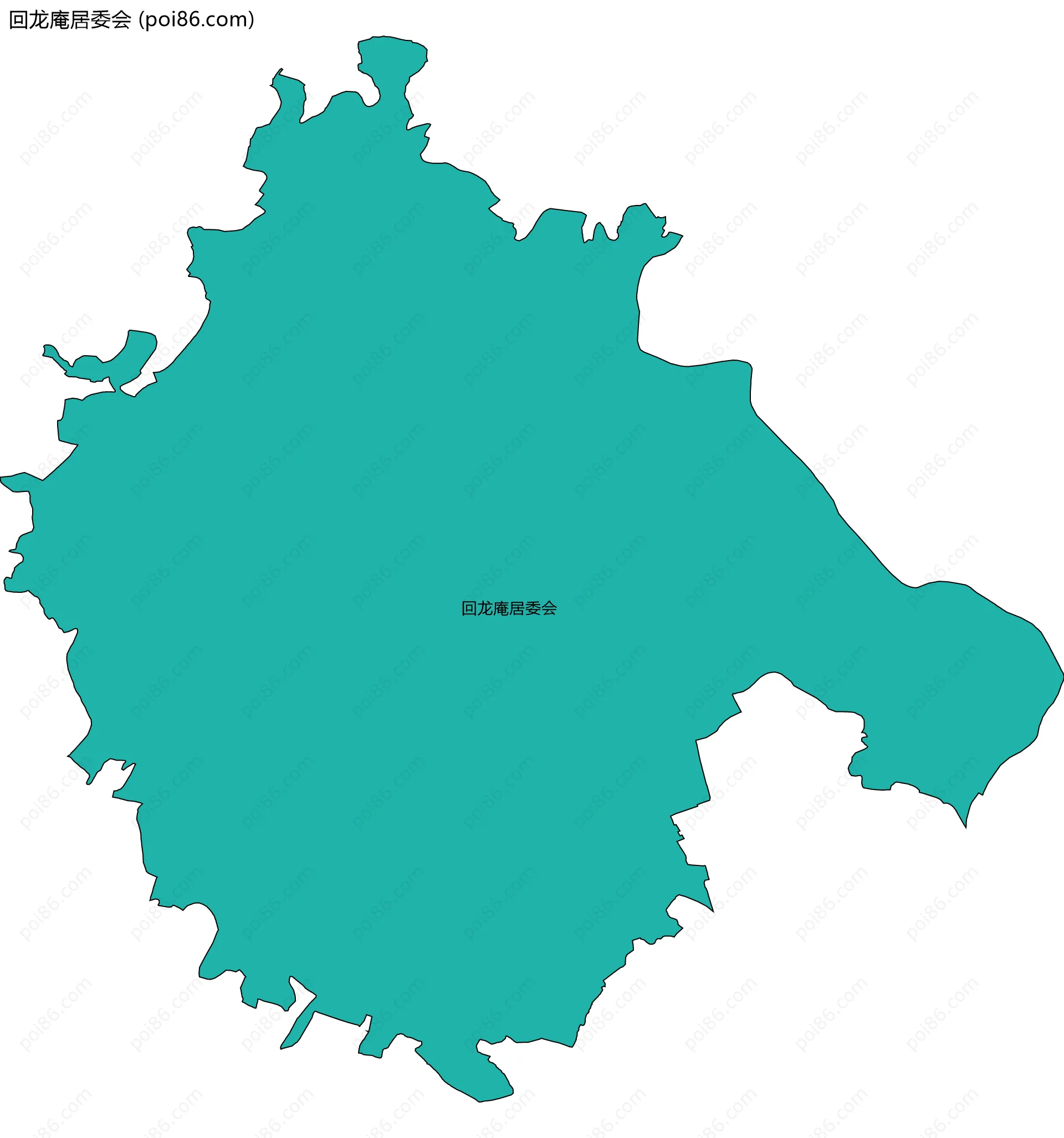 回龙庵居委会边界地图