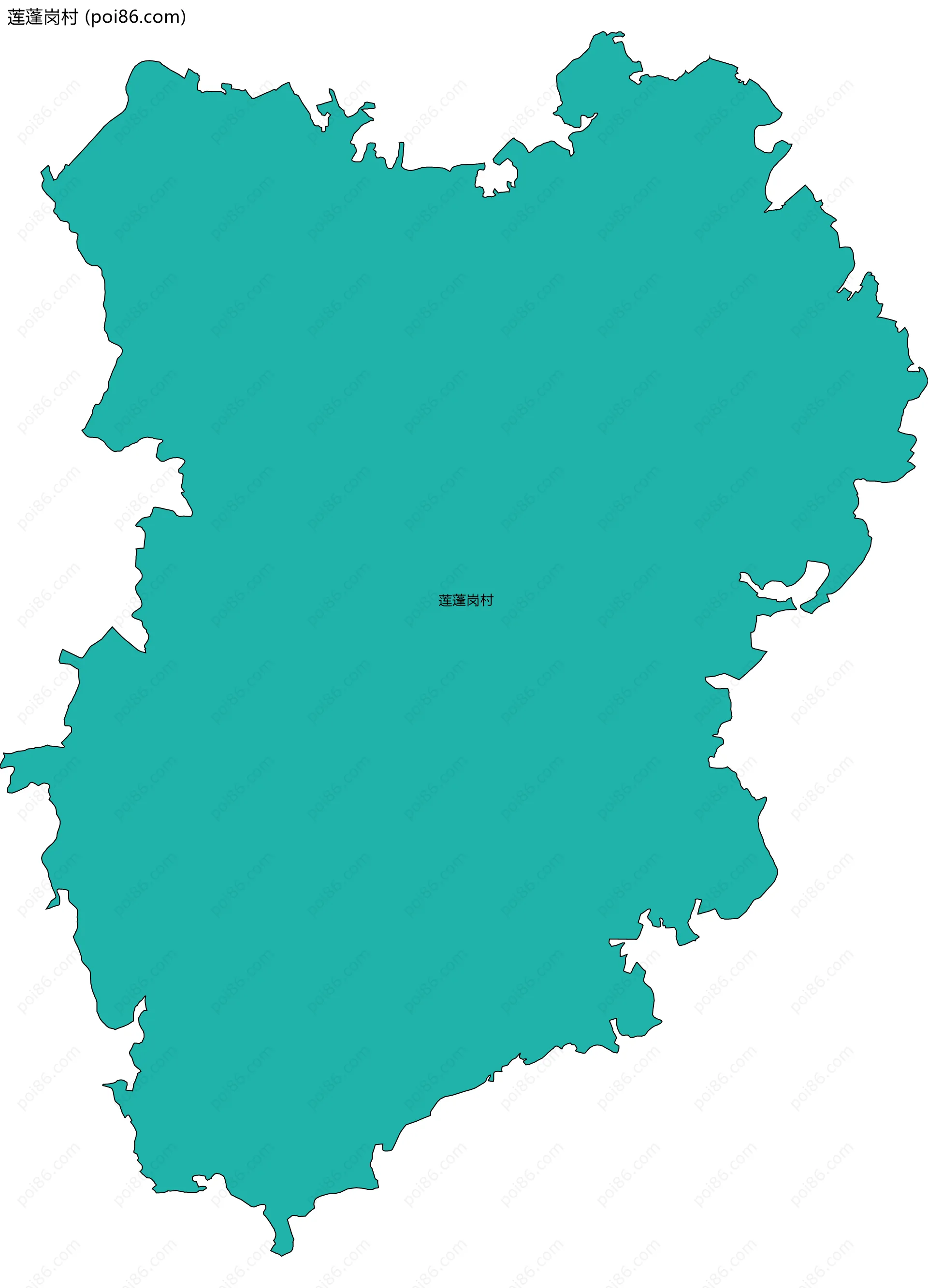 莲蓬岗村边界地图