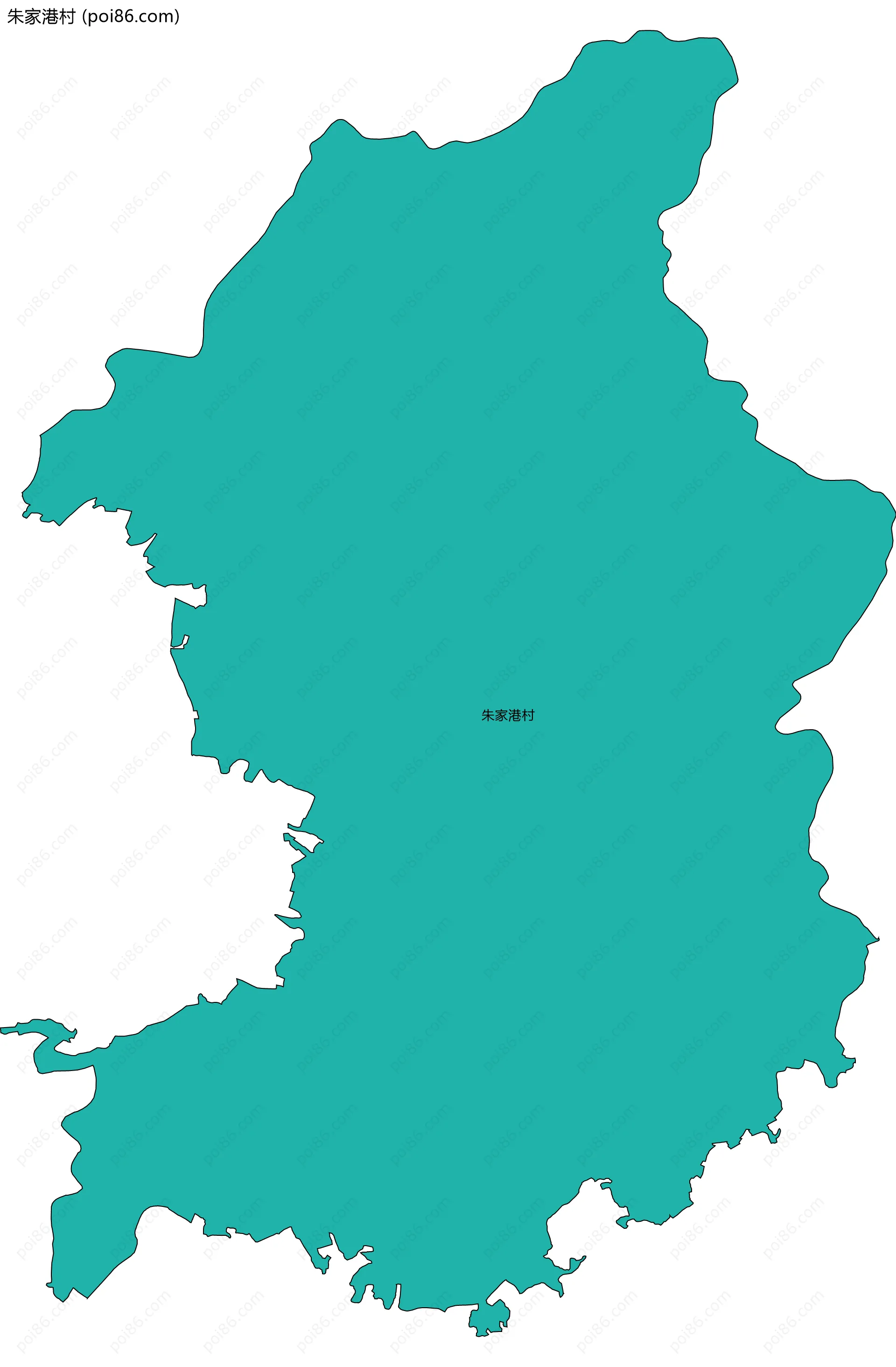 朱家港村边界地图