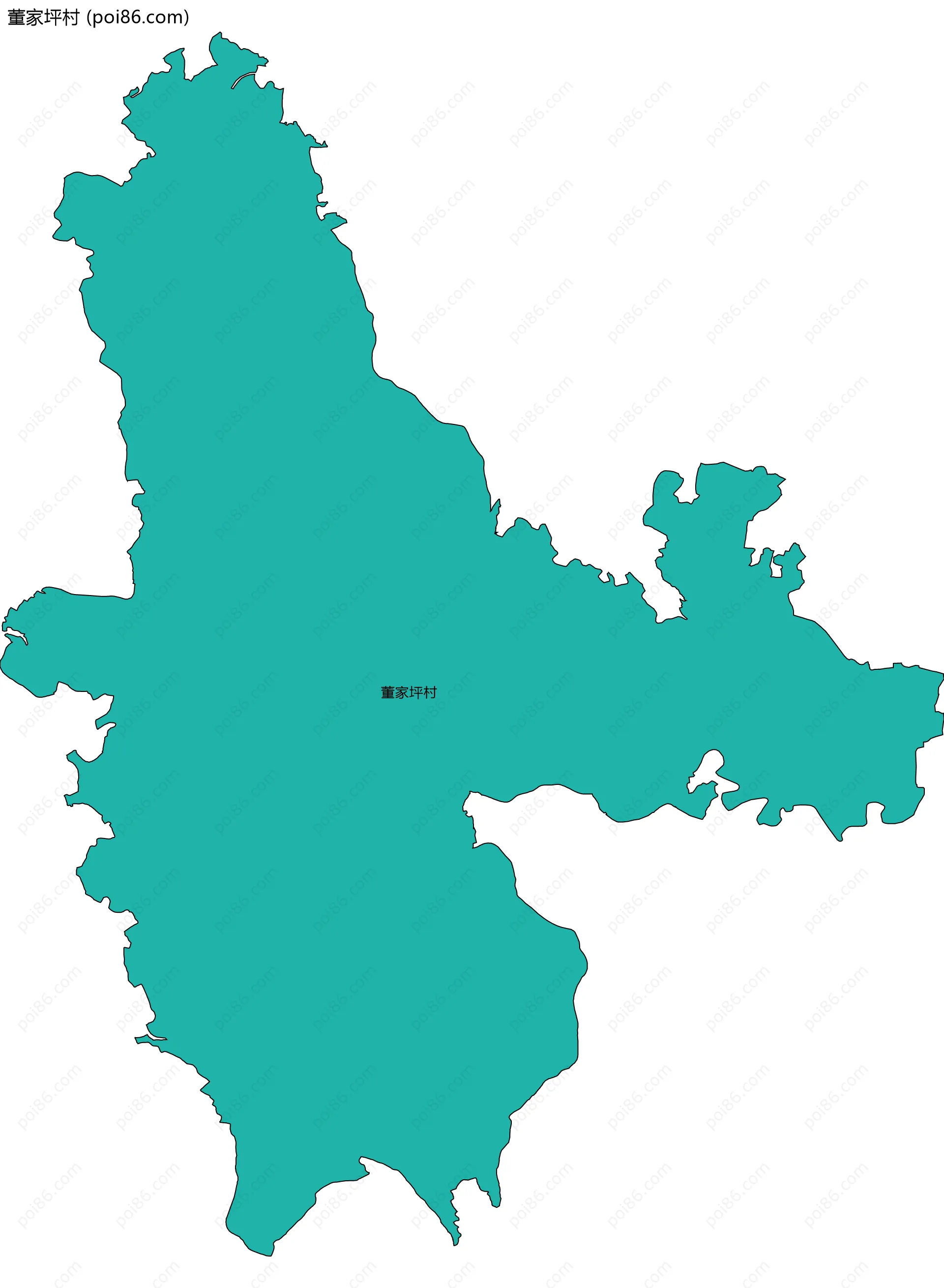 董家坪村边界地图