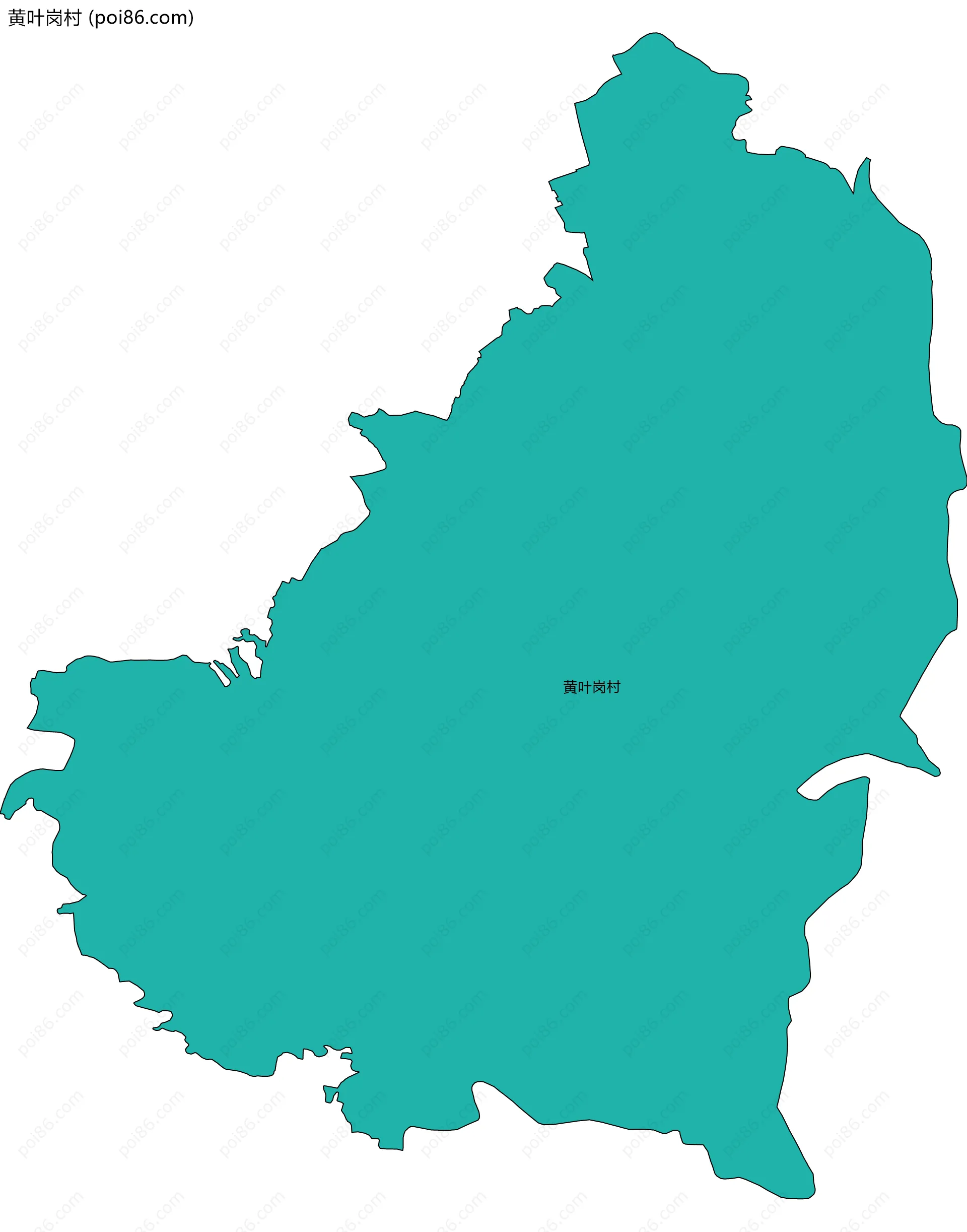 黄叶岗村边界地图