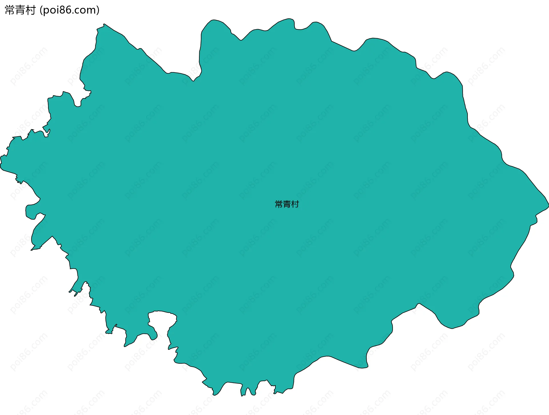 常青村边界地图