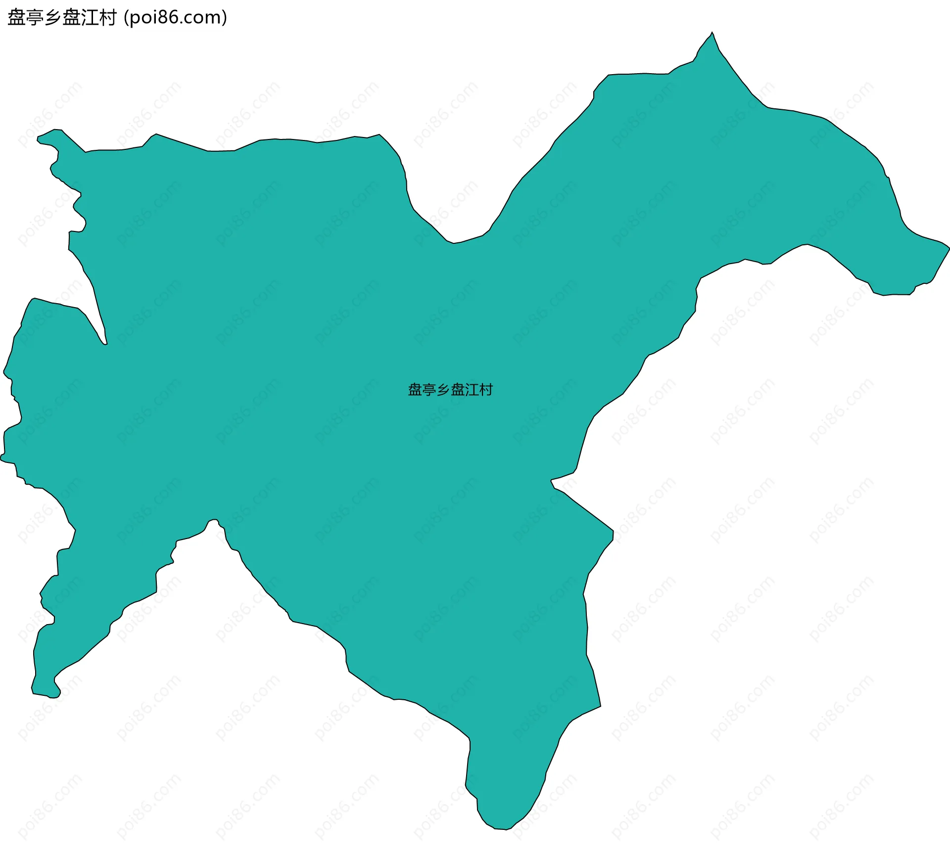 盘亭乡盘江村边界地图