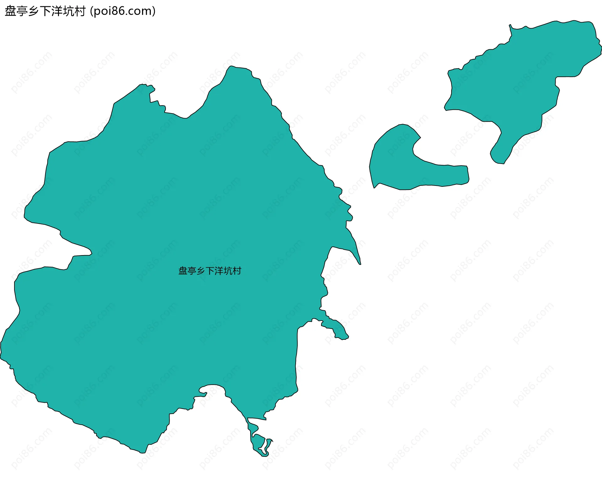 盘亭乡下洋坑村边界地图