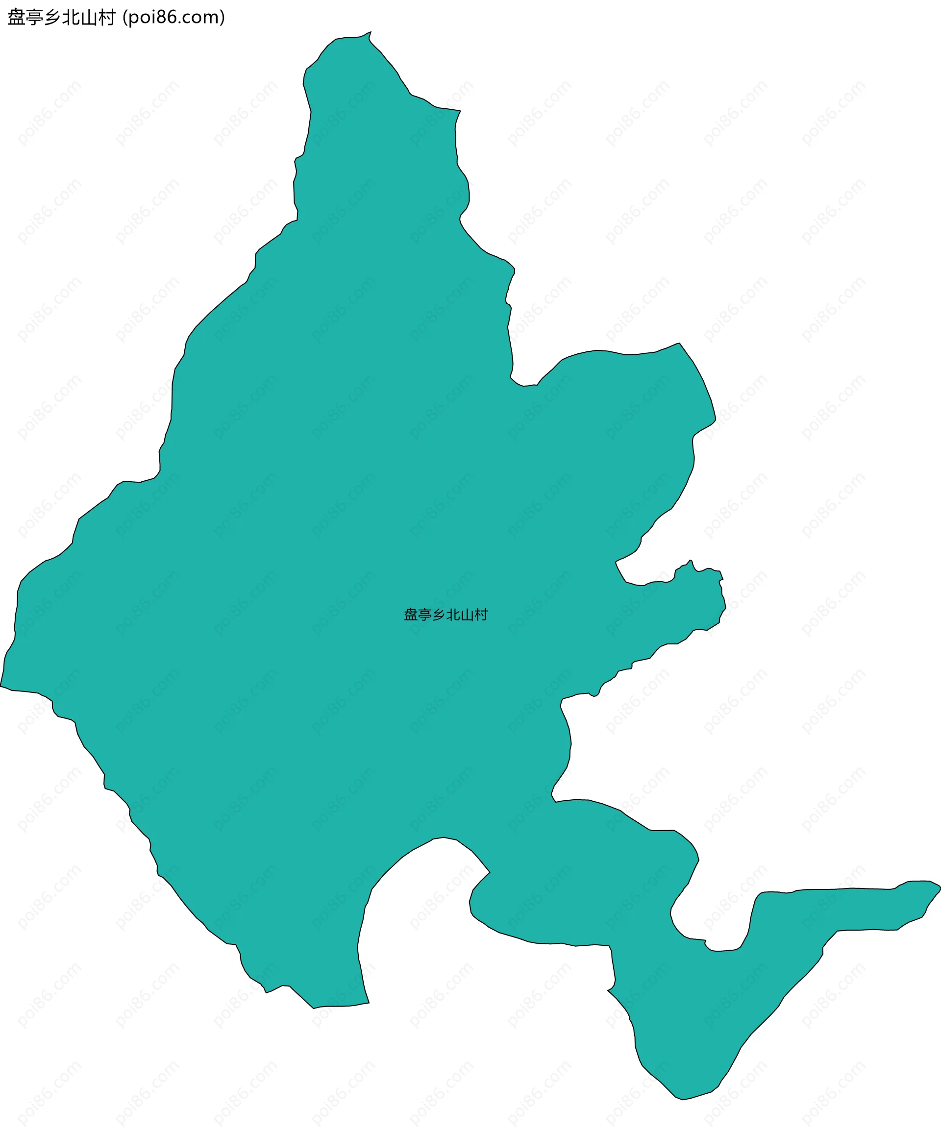 盘亭乡北山村边界地图