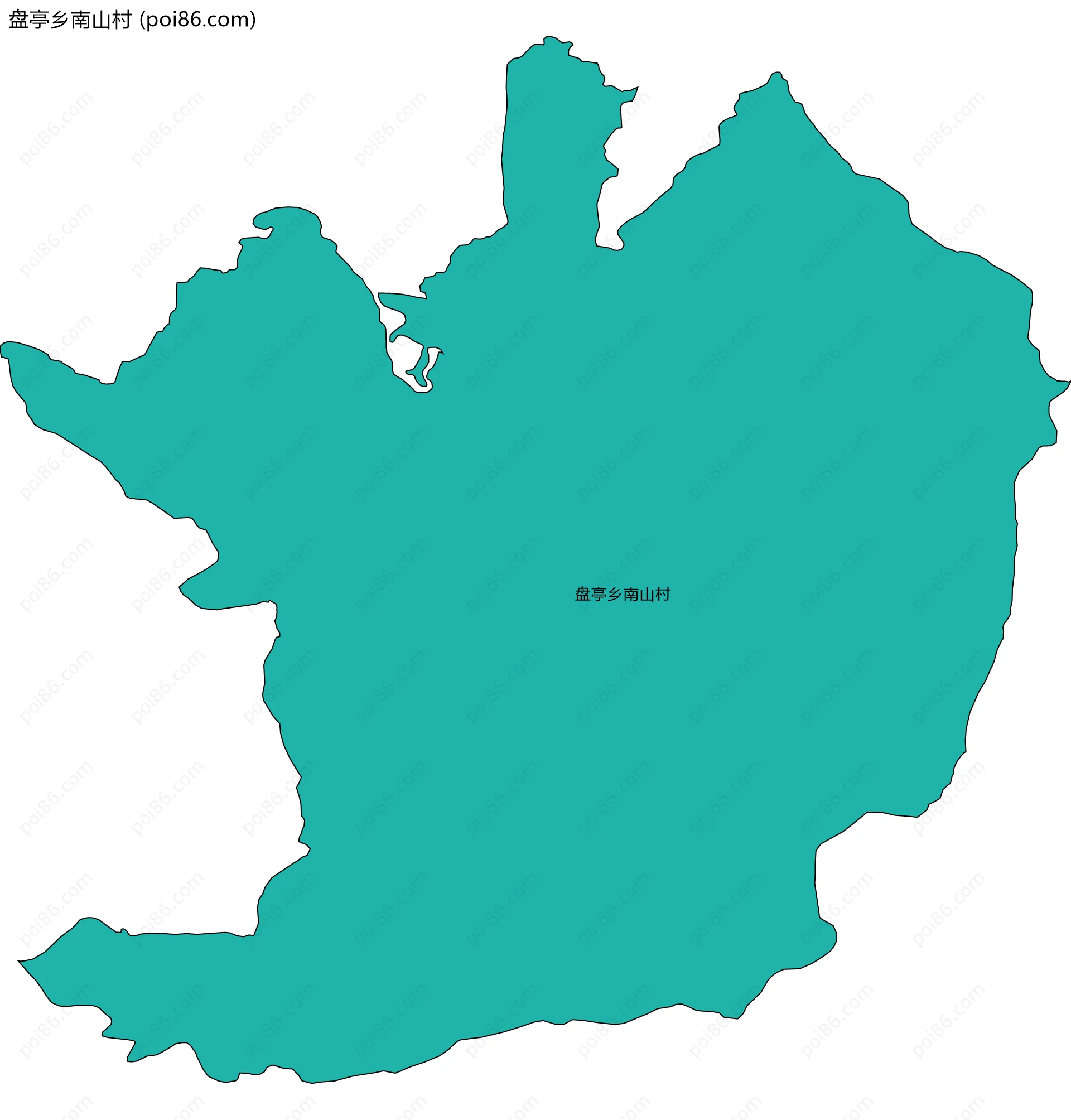 盘亭乡南山村边界地图