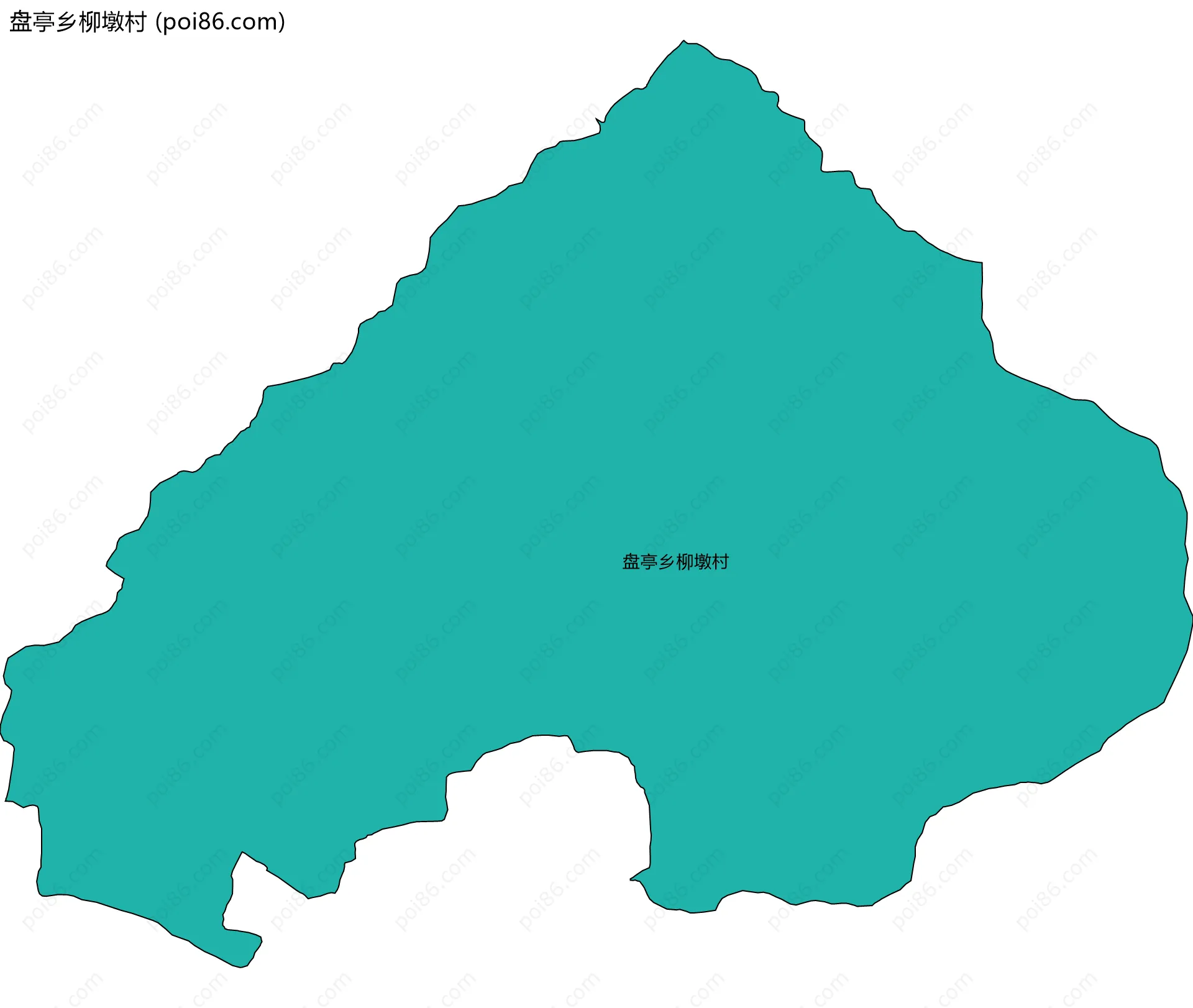 盘亭乡柳墩村边界地图