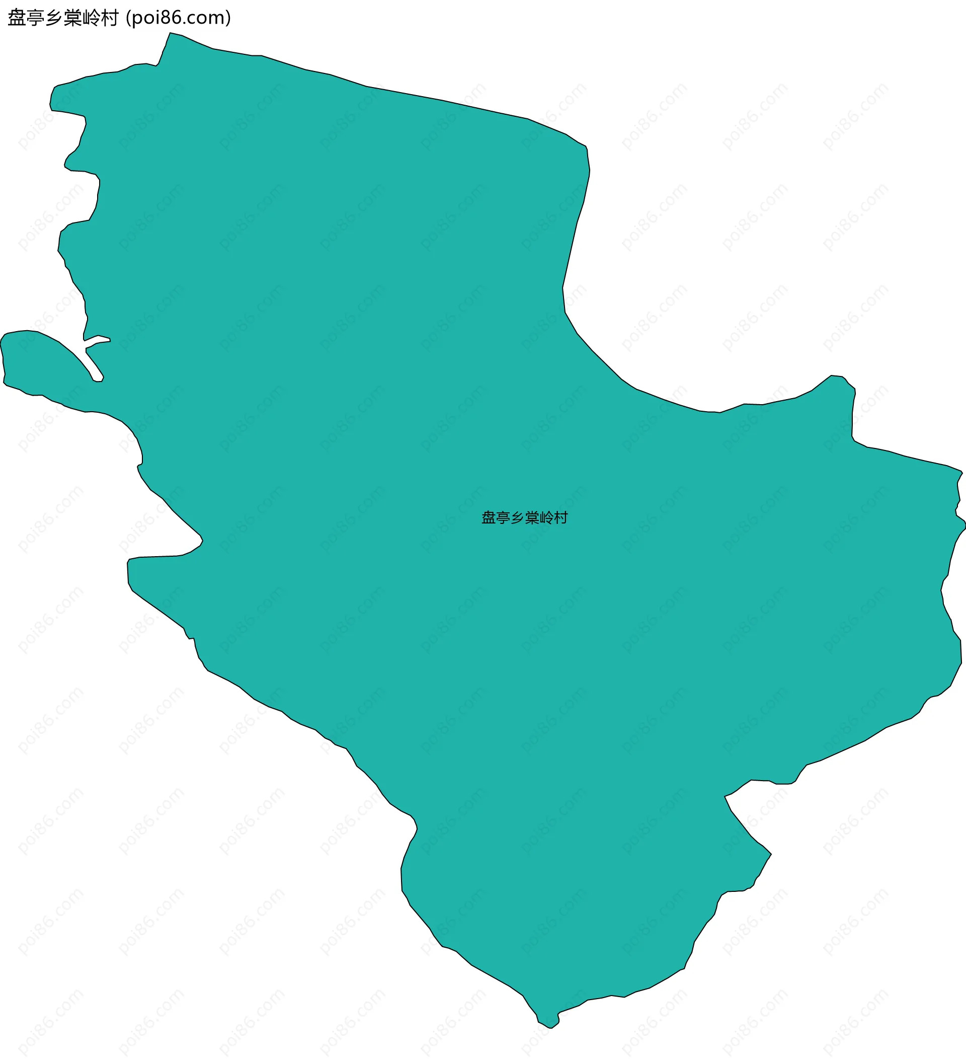 盘亭乡棠岭村边界地图