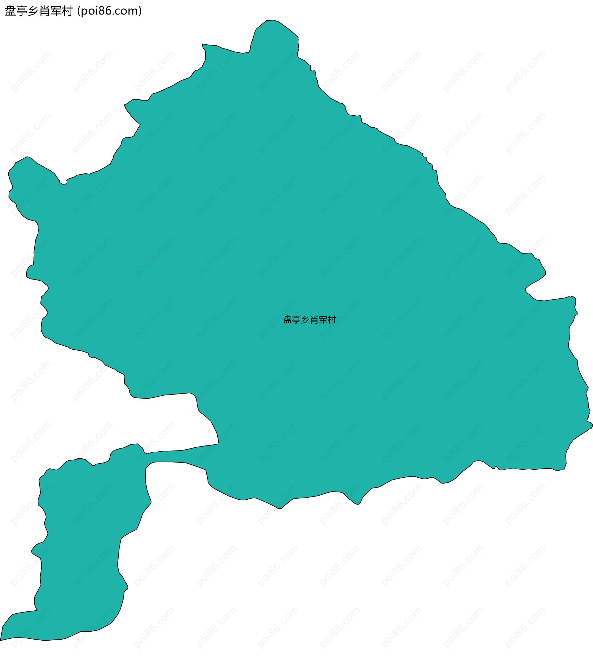 盘亭乡肖军村边界地图