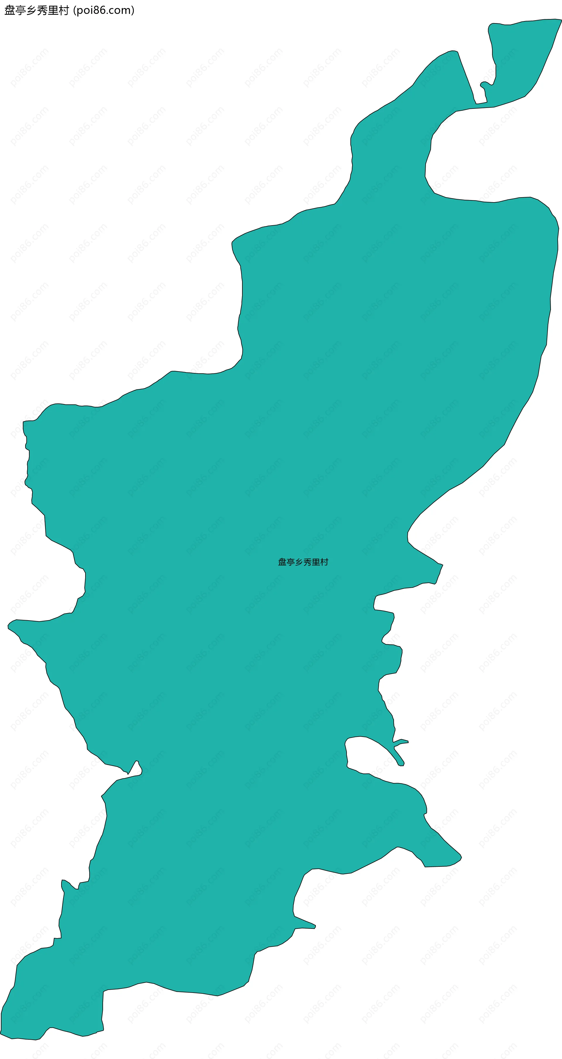 盘亭乡秀里村边界地图