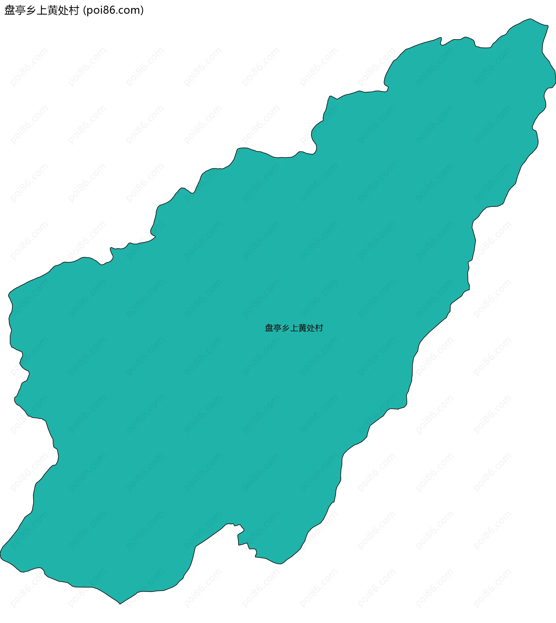 盘亭乡上黄处村边界地图