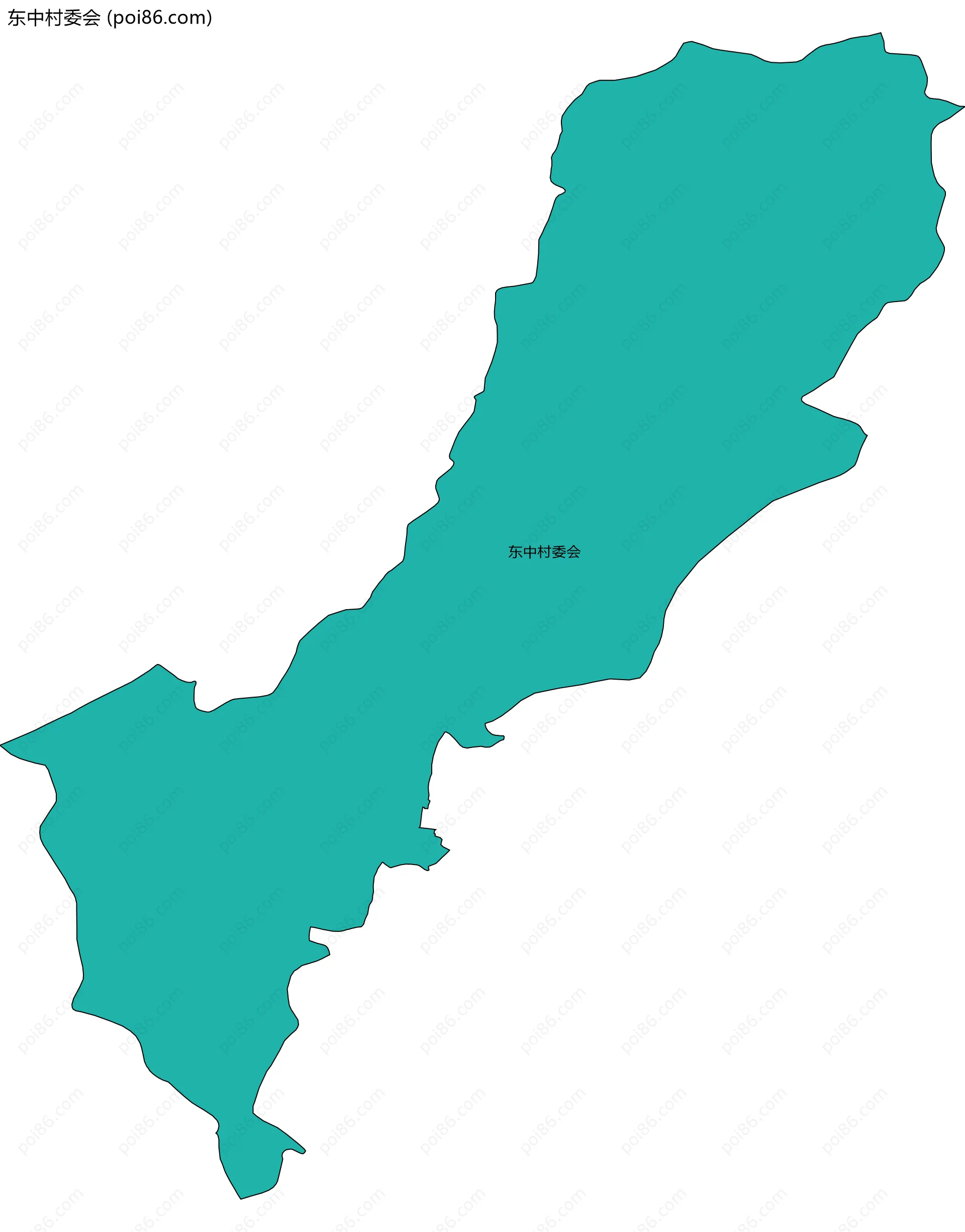 东中村委会边界地图