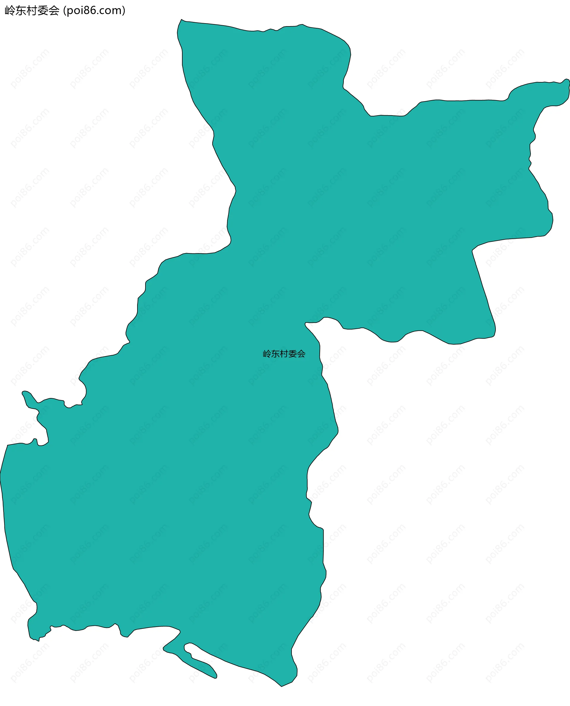 岭东村委会边界地图