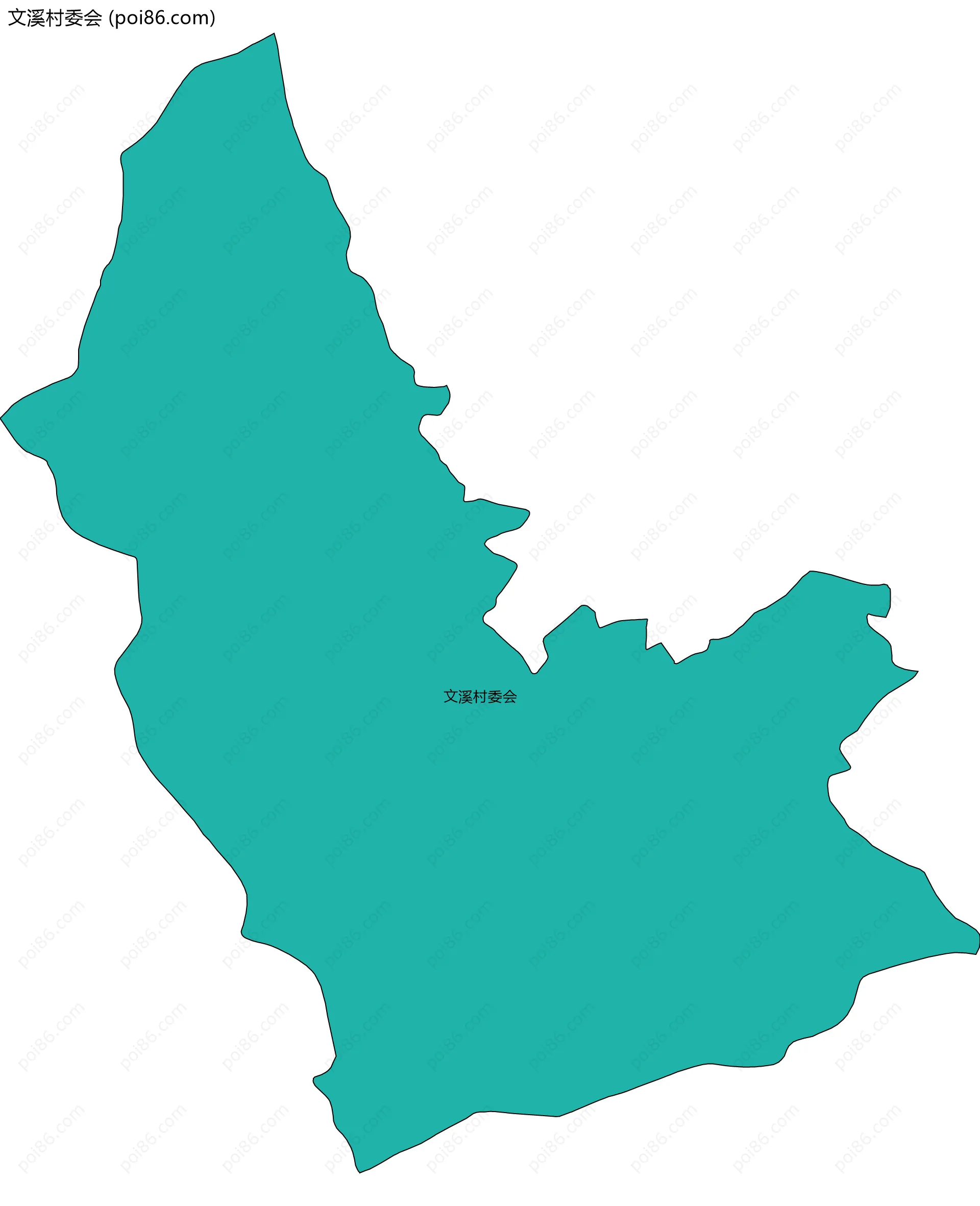 文溪村委会边界地图
