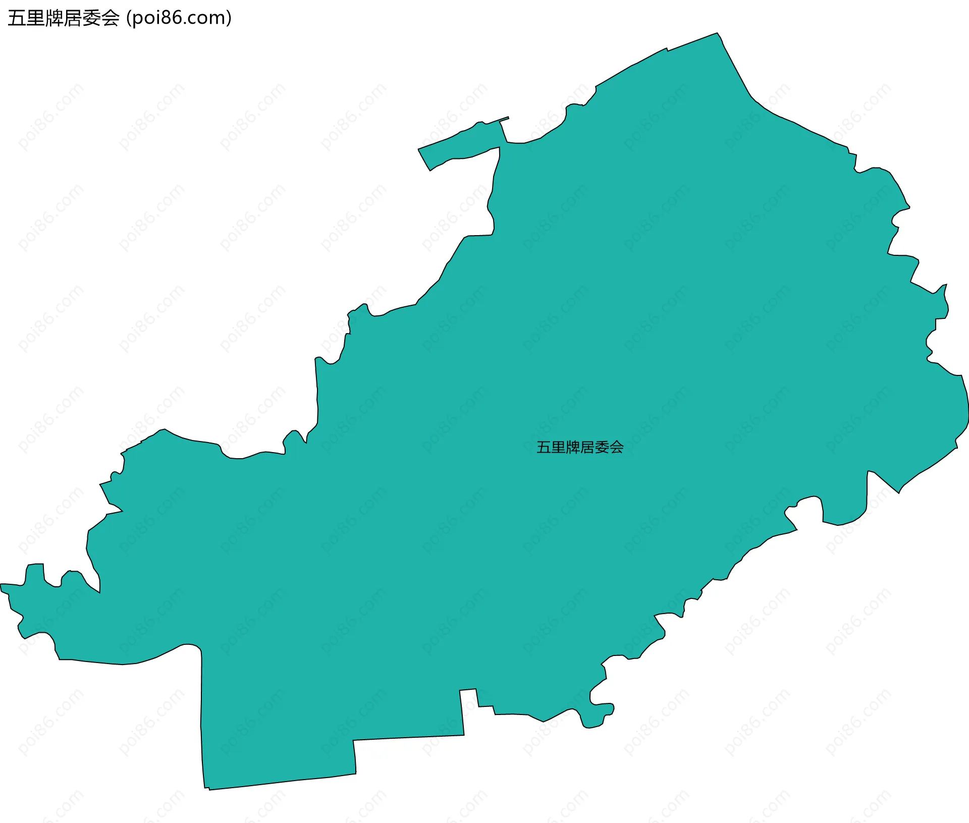 五里牌居委会边界地图