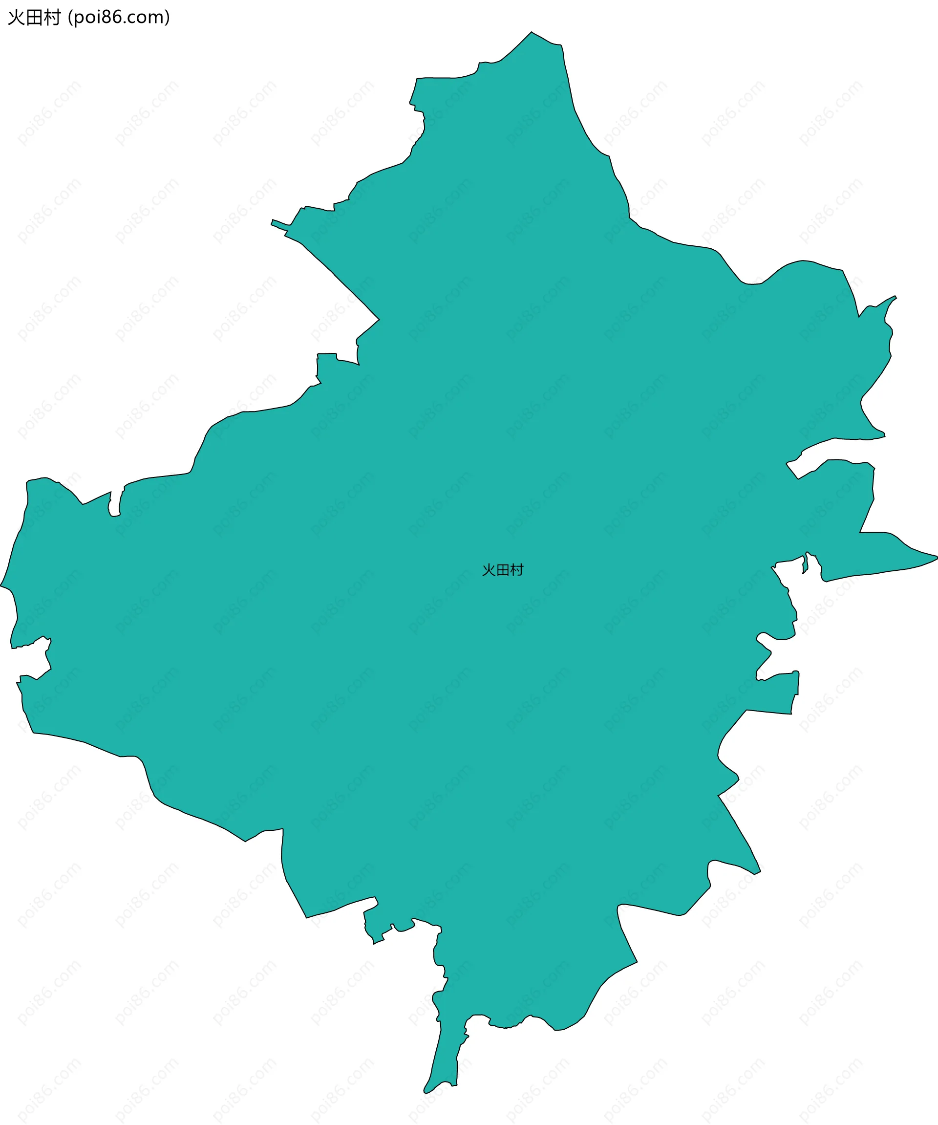 火田村边界地图