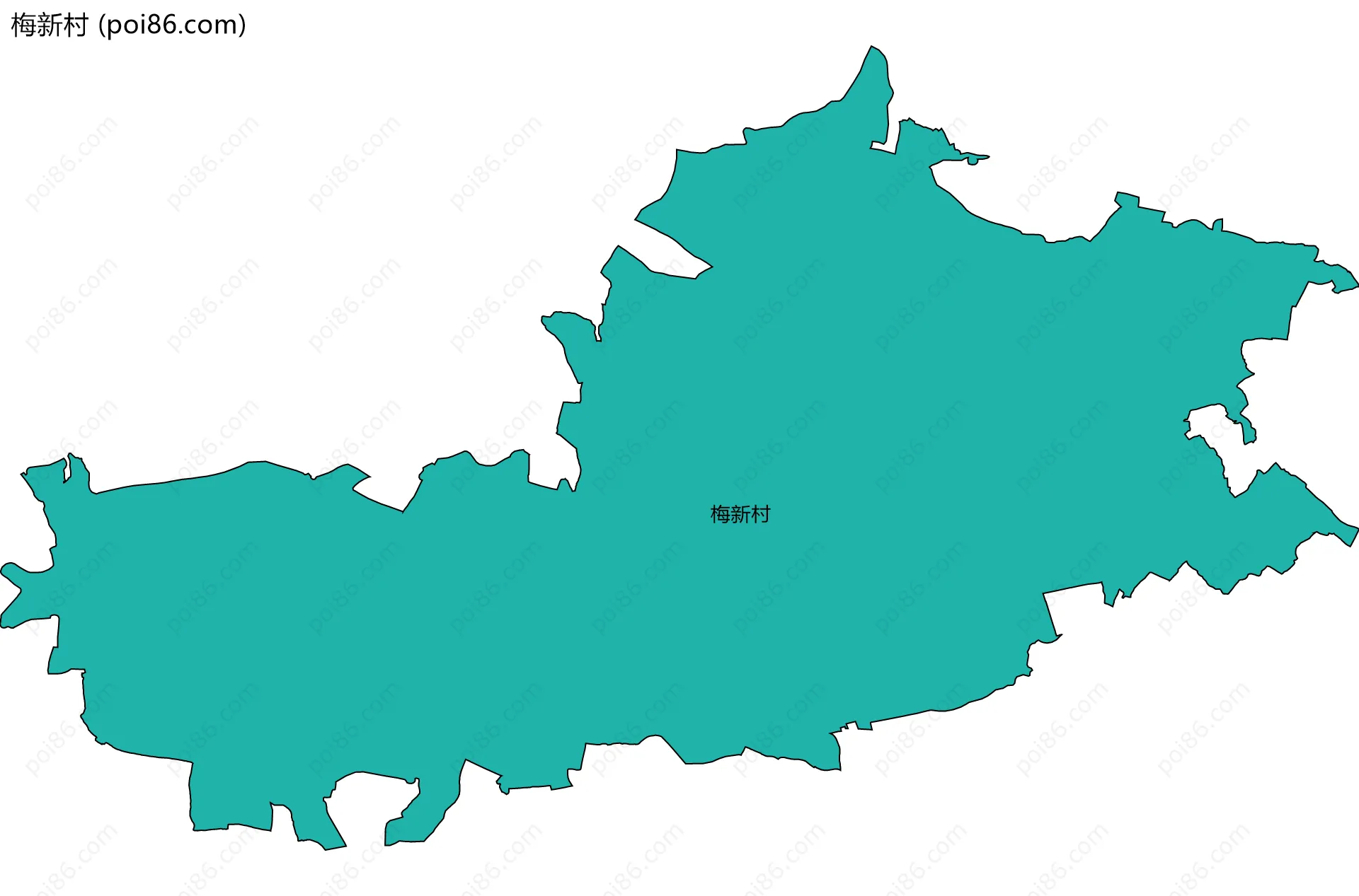 梅新村边界地图