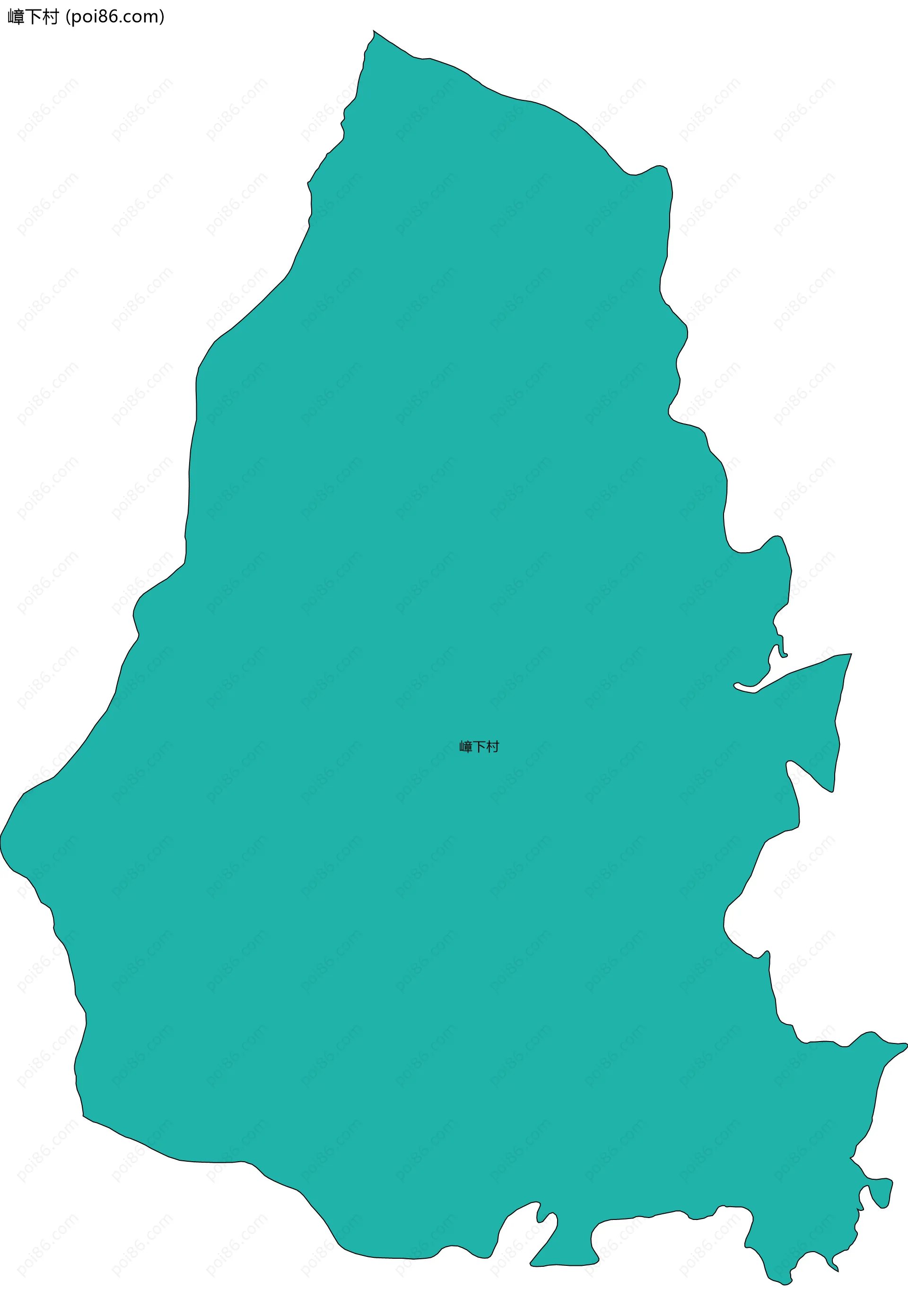 嶂下村边界地图