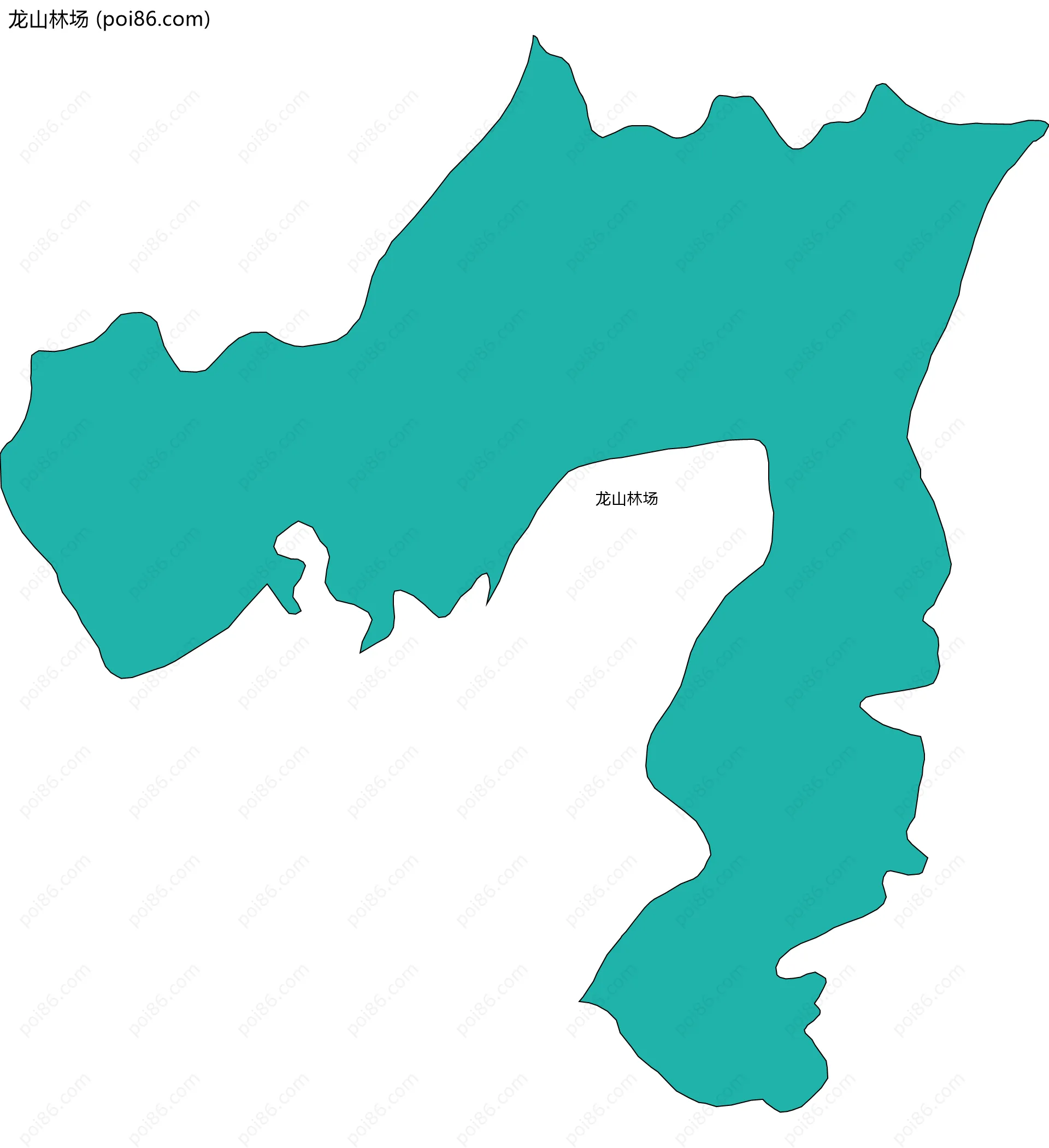 龙山林场边界地图