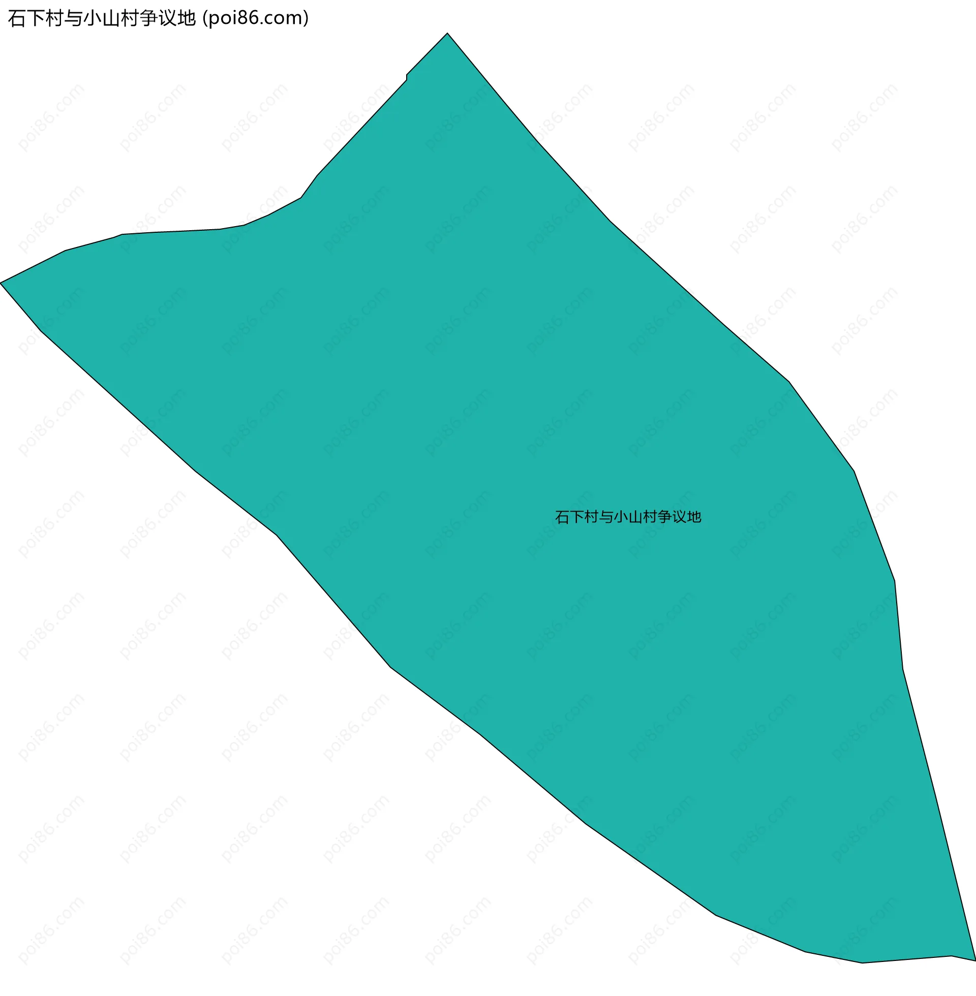 石下村与小山村争议地边界地图